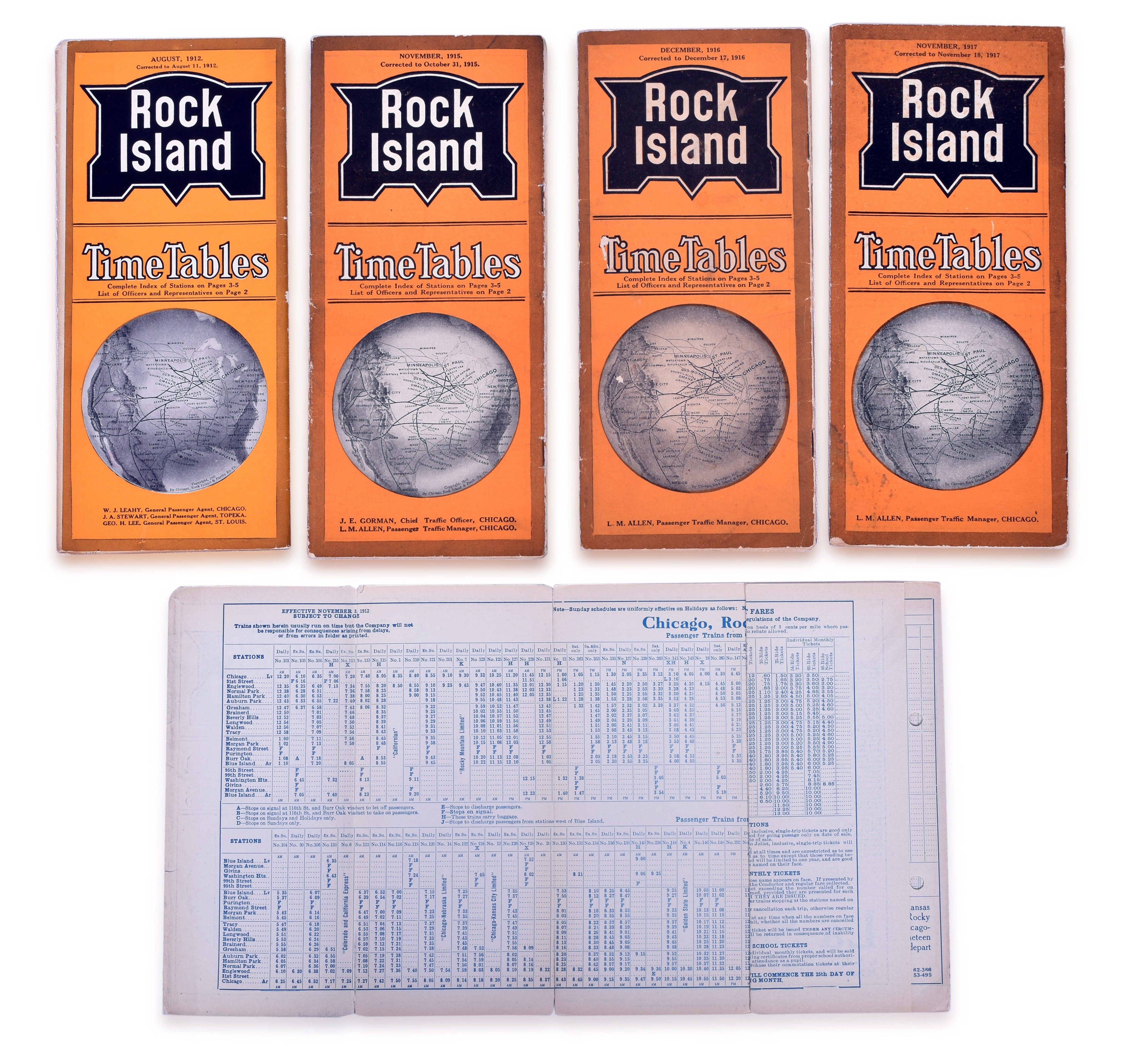 3013 - Rock Island System Railroad Chicago Timetables thumbnail