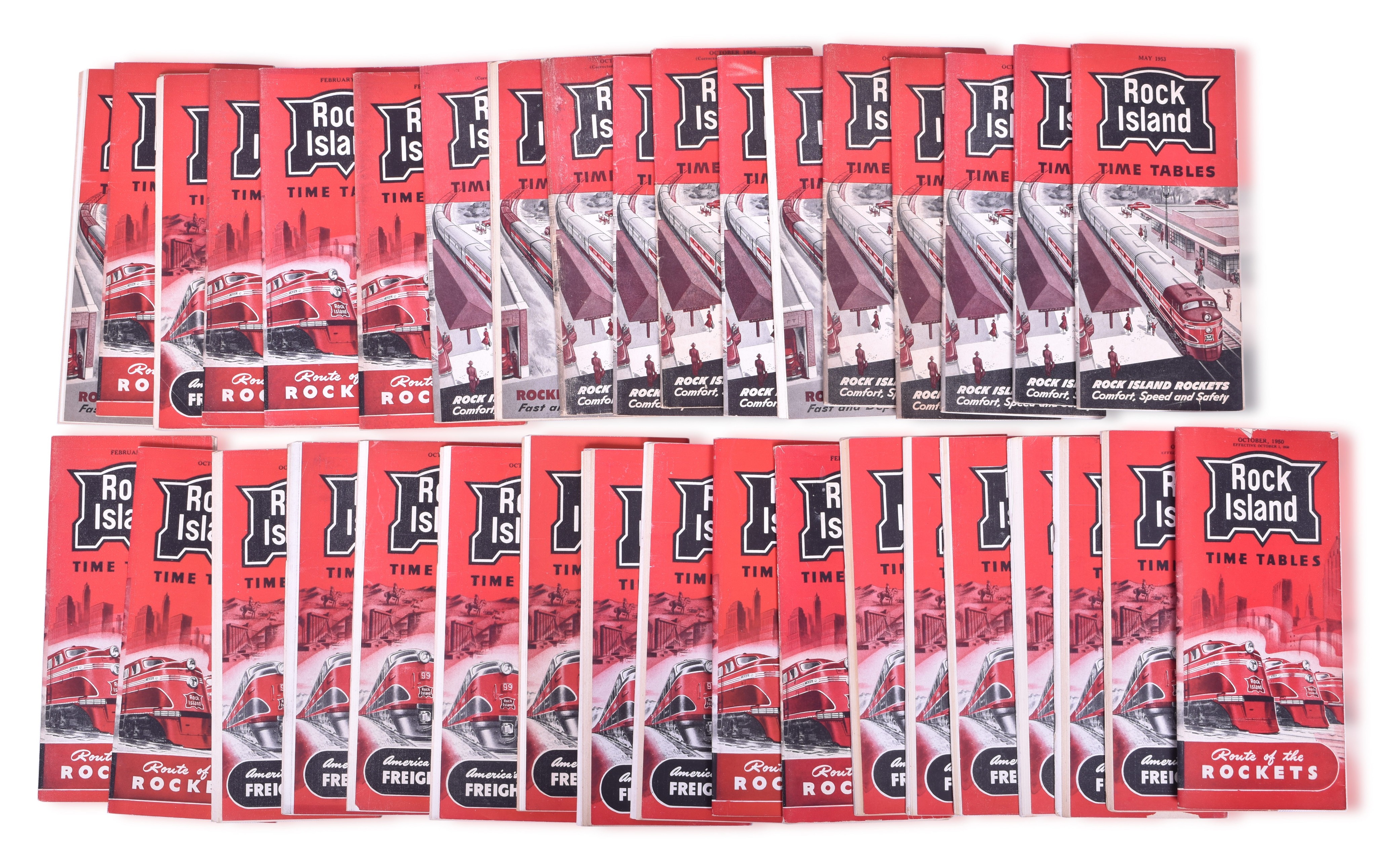 3017 - Rock Island 1950's Railroad Timetables thumbnail