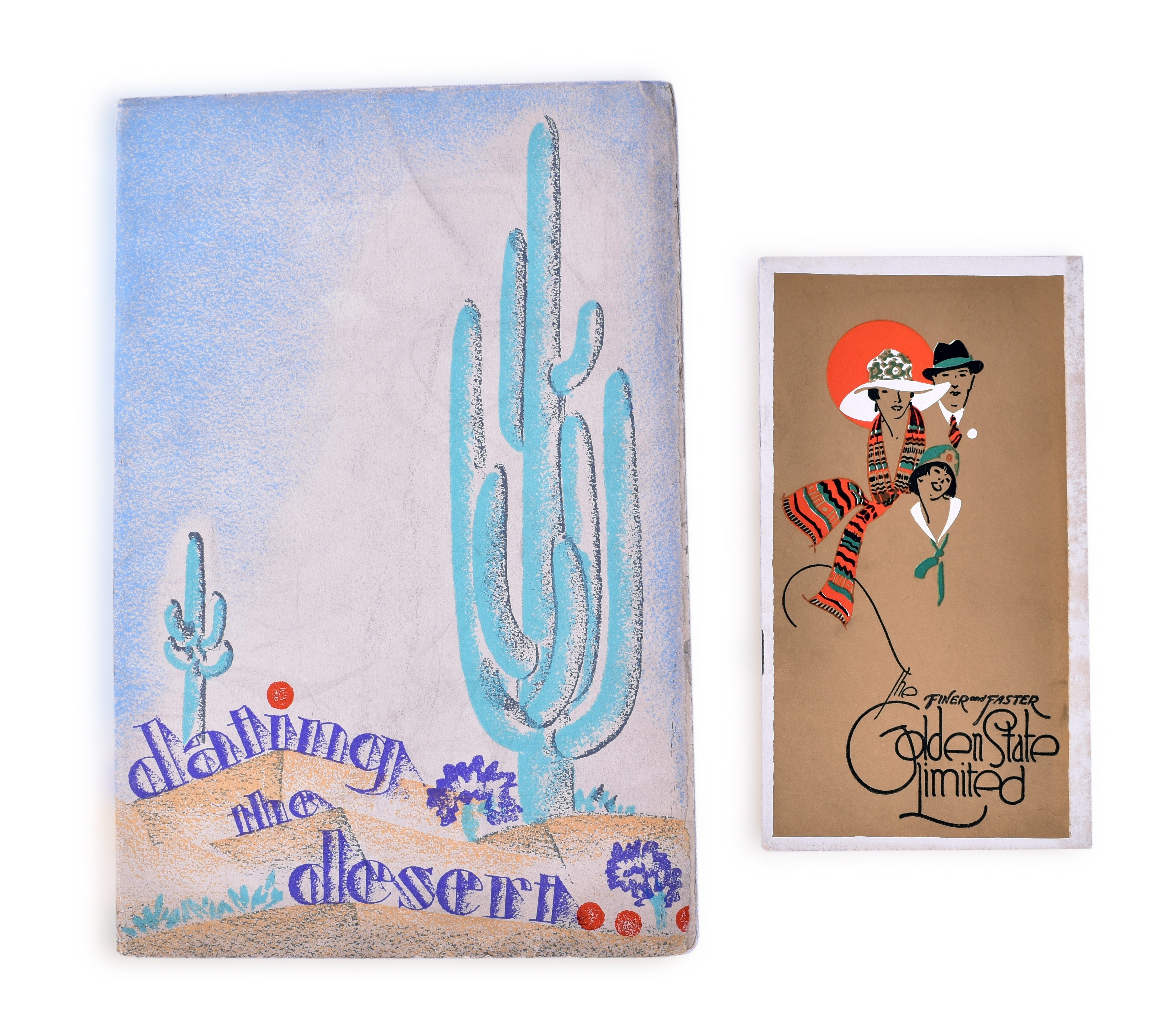 3019 - Rock Island System Railroad Southern Pacific Lines Golden State 1910-1920's Advertising Pocket Booklet & Booklet with drawings by Frances Davis thumbnail