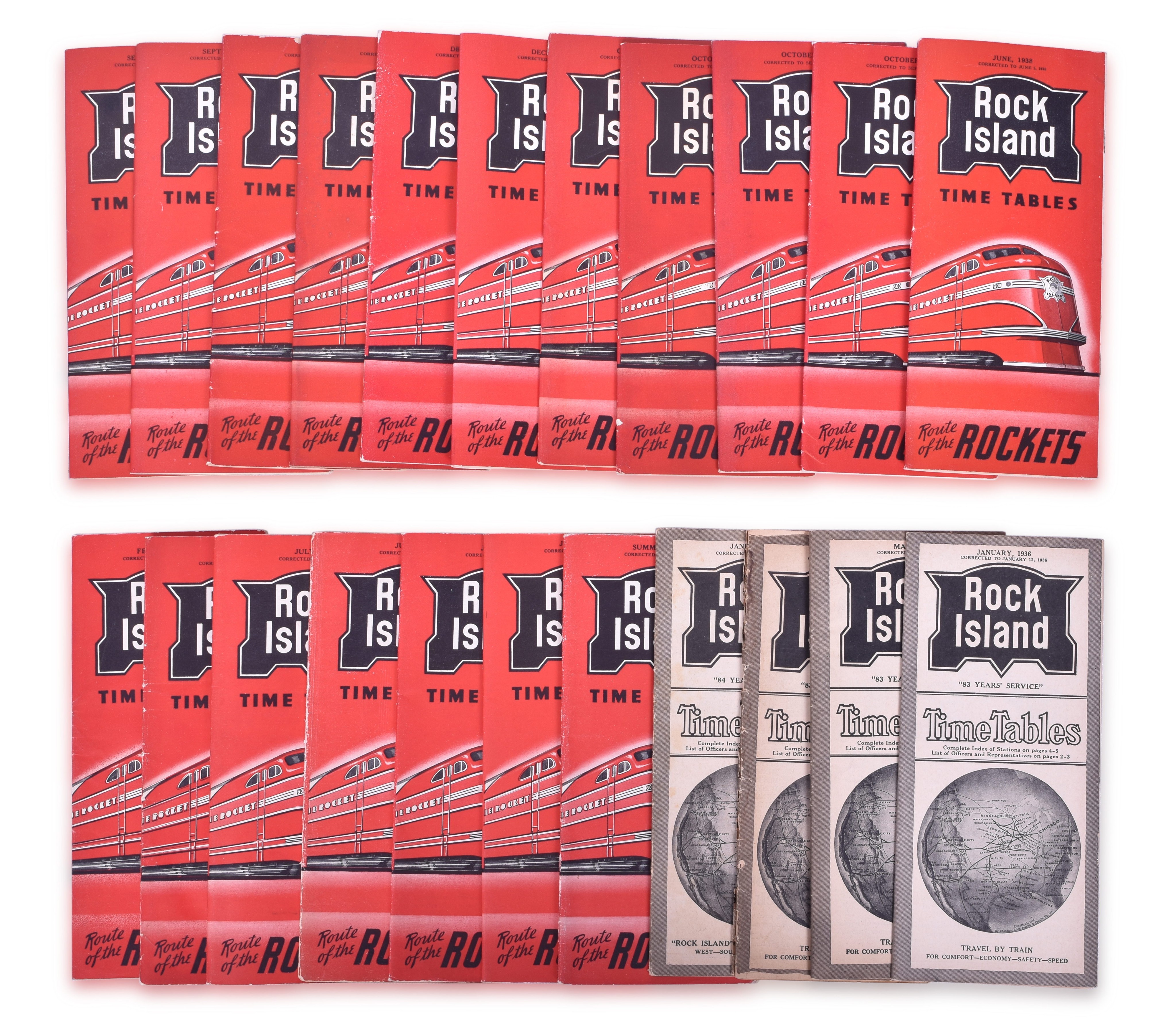 3041 - Rock Island Railroad 1930's Timetables thumbnail