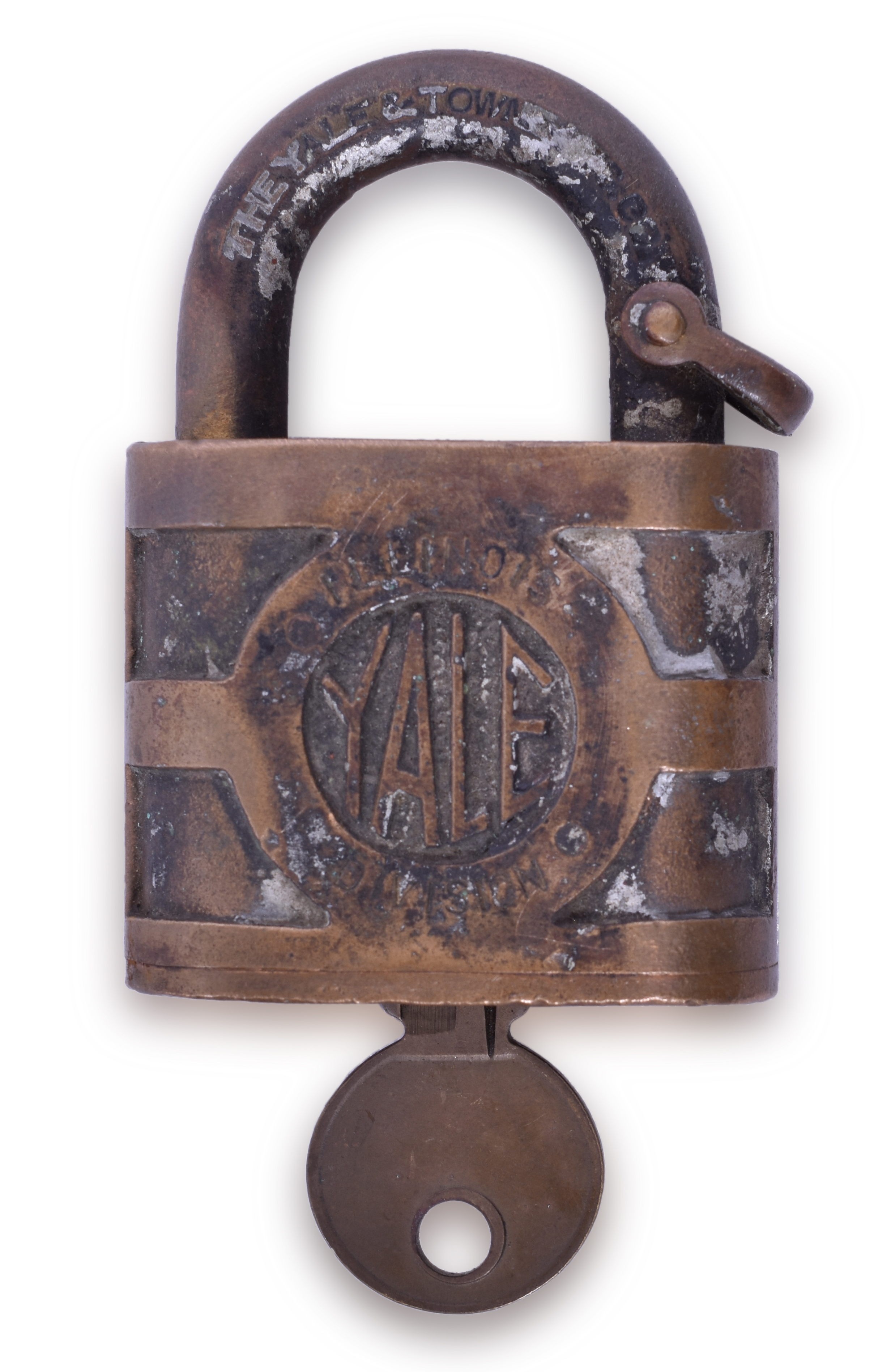 3066 - Yale Baltimore and Ohio Illinois Division Signal Department Brass thumbnail