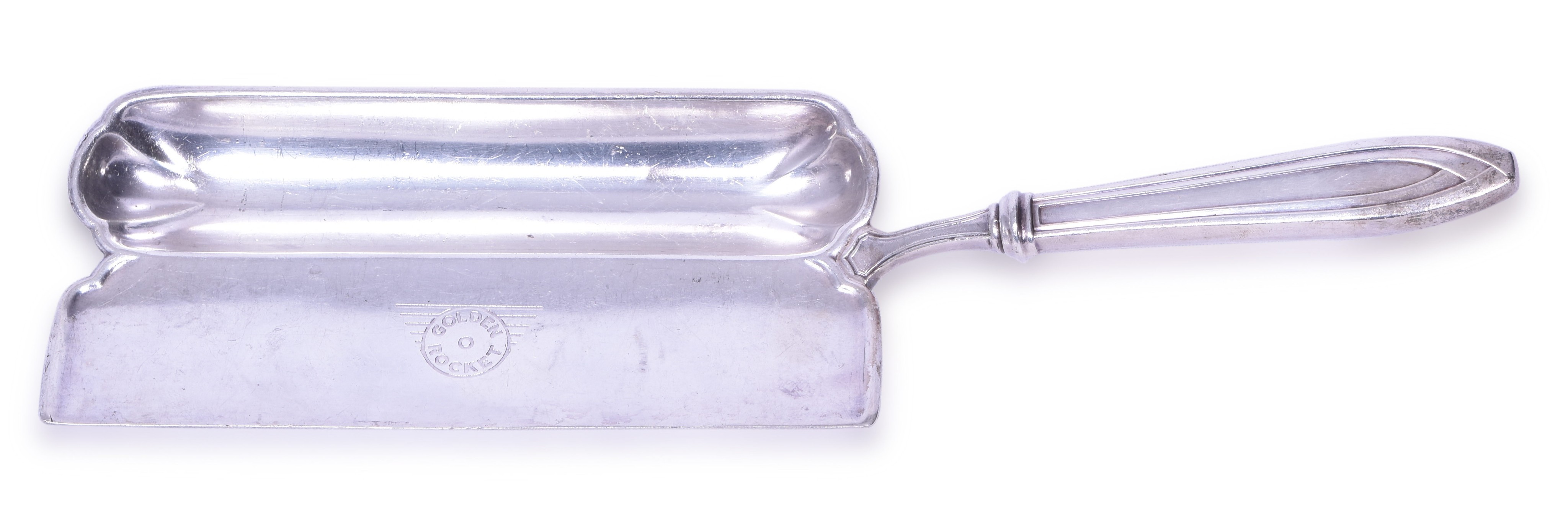 3093 - Golden Rocket Rock Island and Southern Pacific Railroad Silver Crumb Tray thumbnail