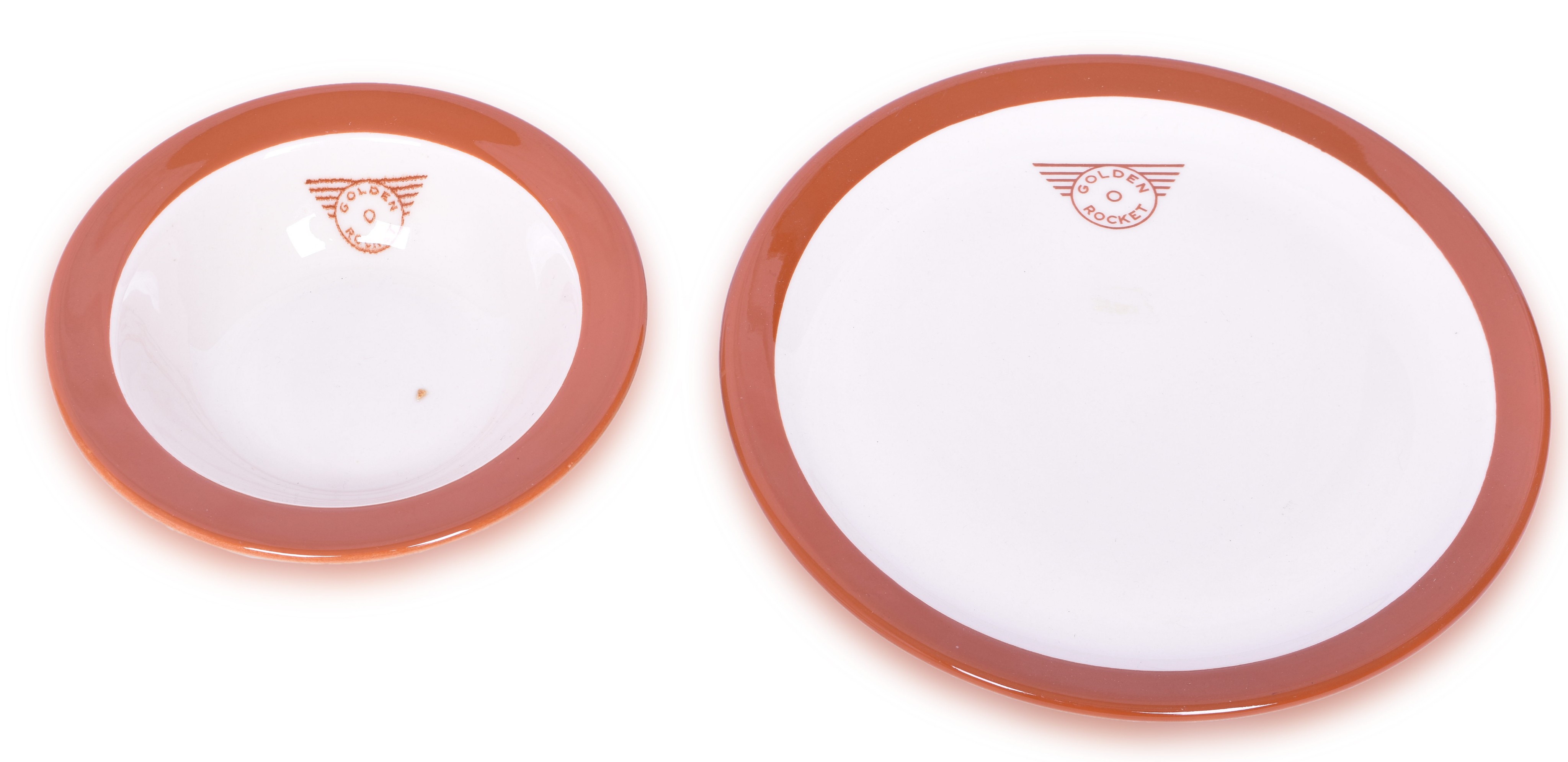 3155 - Golden Rocket Chicago Rock Island & Pacific Railroad Cereal Bowl & Plate thumbnail