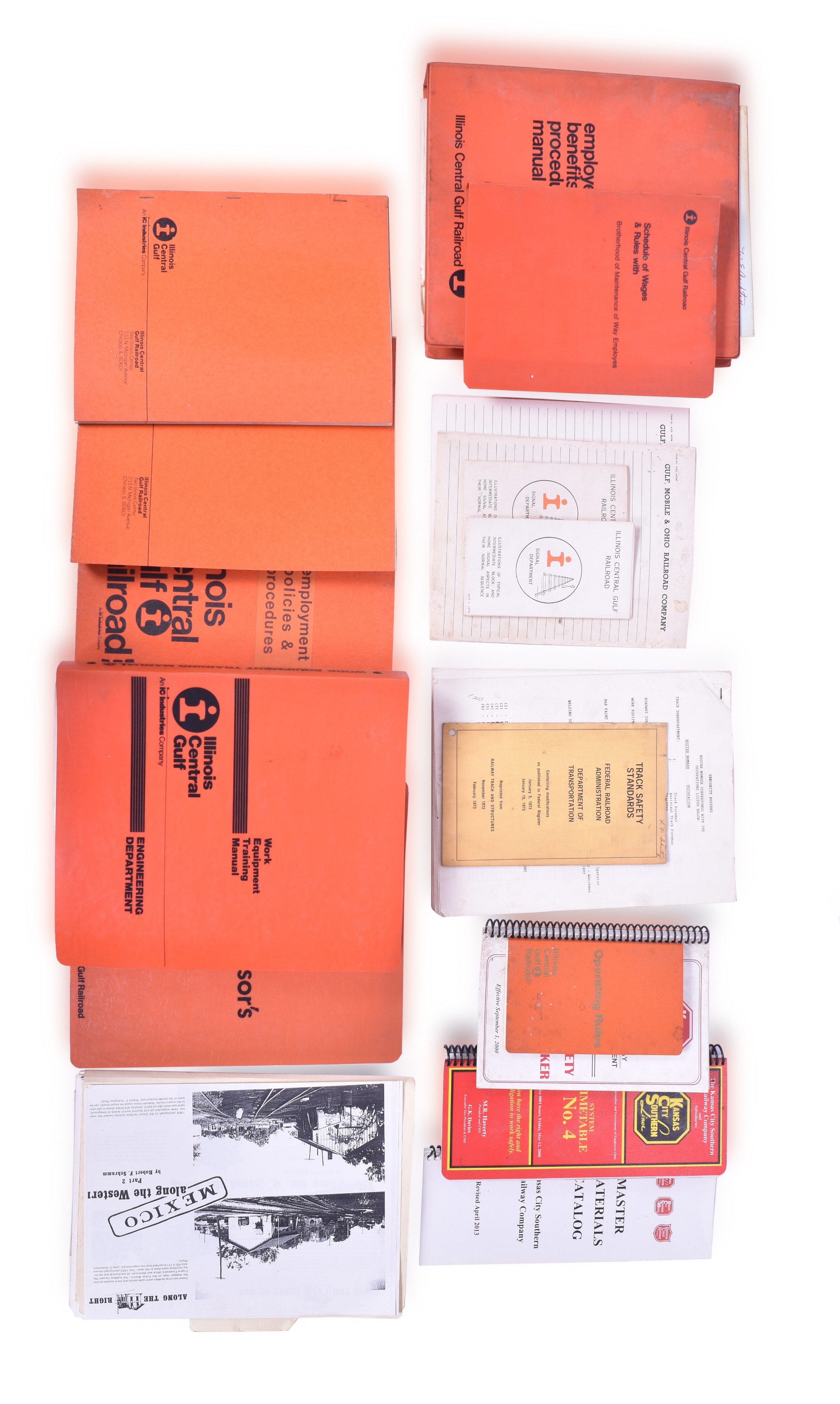 3160 - Illinois Central Gulf and Kansas City Southern Employee Manuals, Timetables, etc. thumbnail