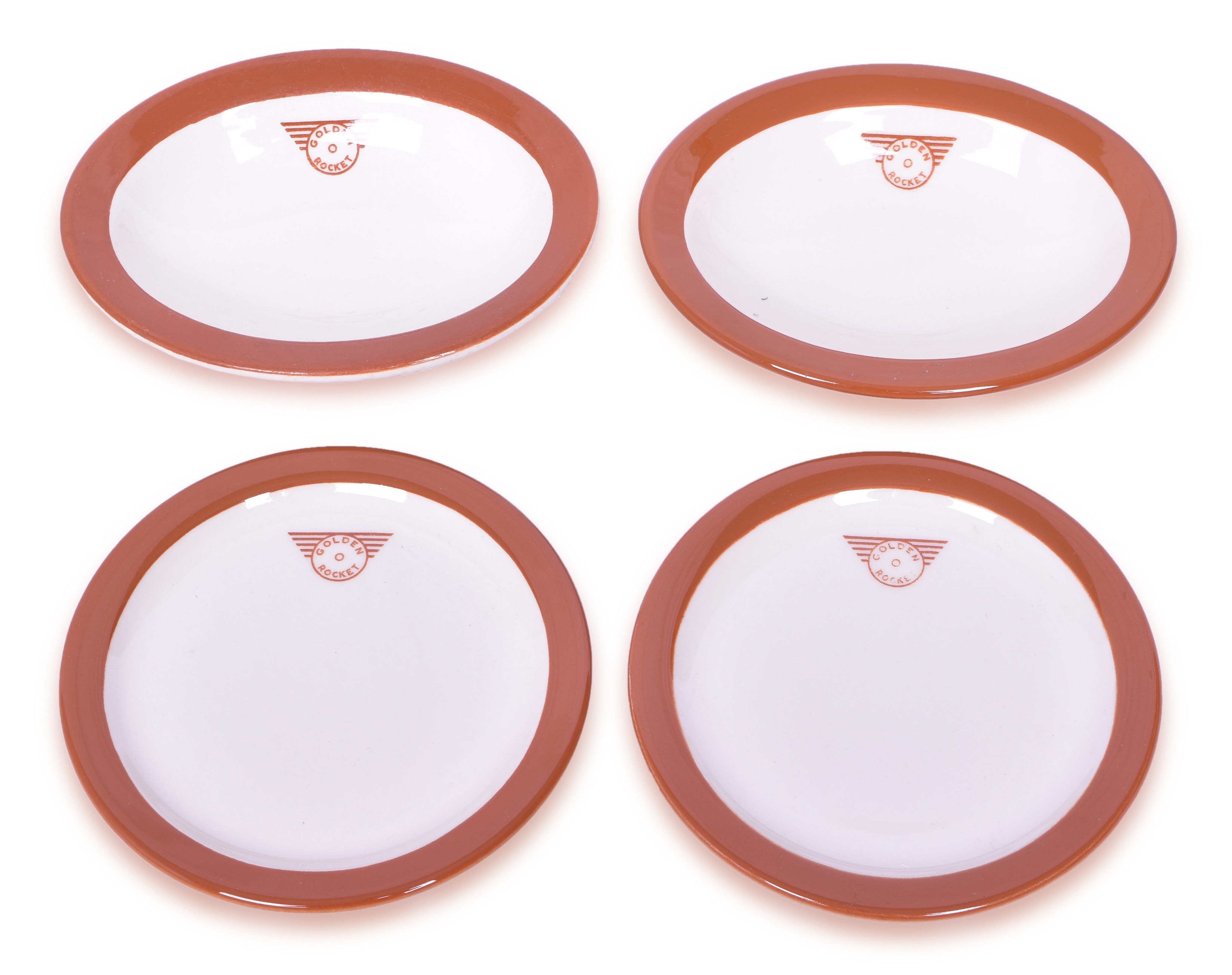 3163 - Golden Rocket, Rock Island and Southern Pacific Railroad Vegetable Bowls & Saucers thumbnail