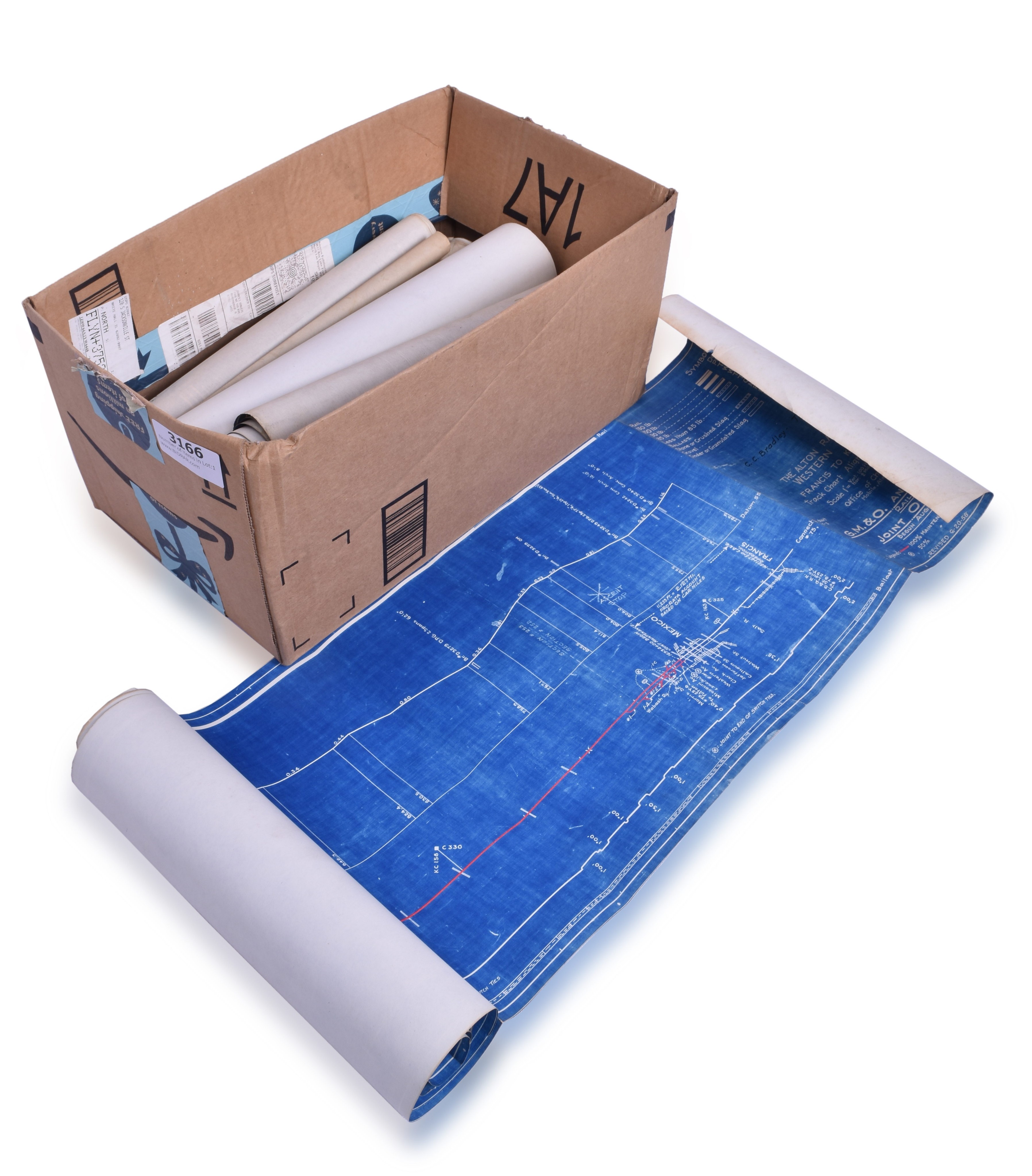 3166 - Chicago & Alton, Gulf Mobile and Ohio, Louisiana and Missouri River Railroad, GM&O Track Charts thumbnail