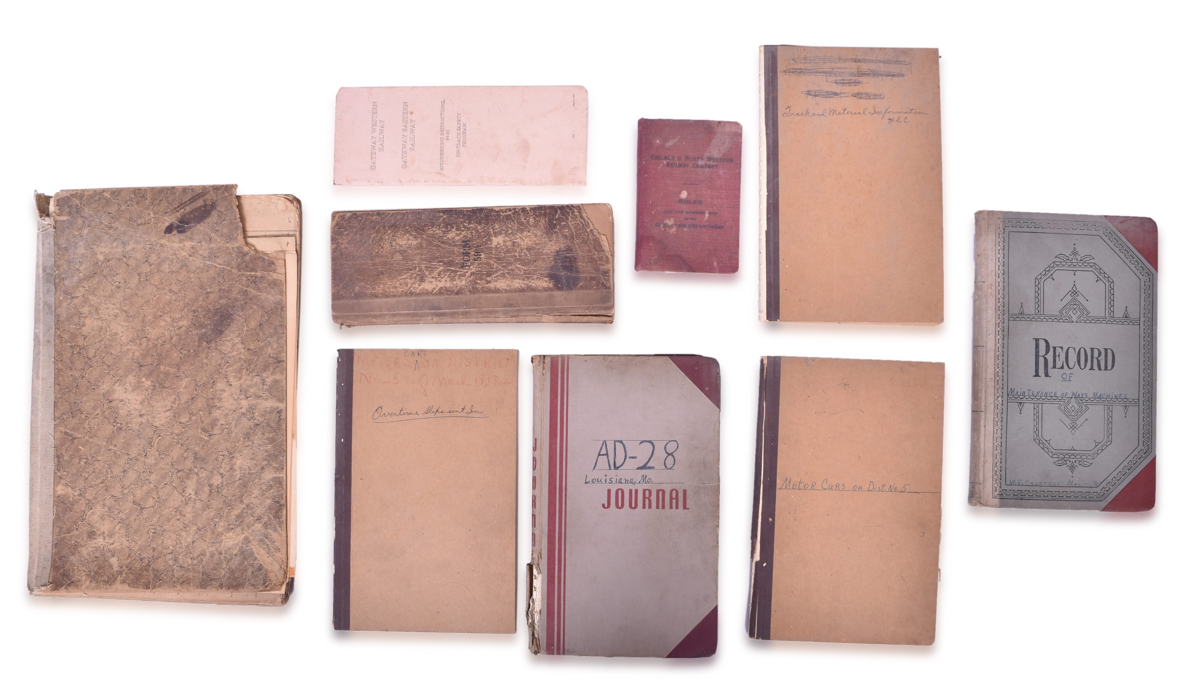 3176 - Railroad Ledgers and Notebooks - Wabash Railway 1910/11 and More thumbnail
