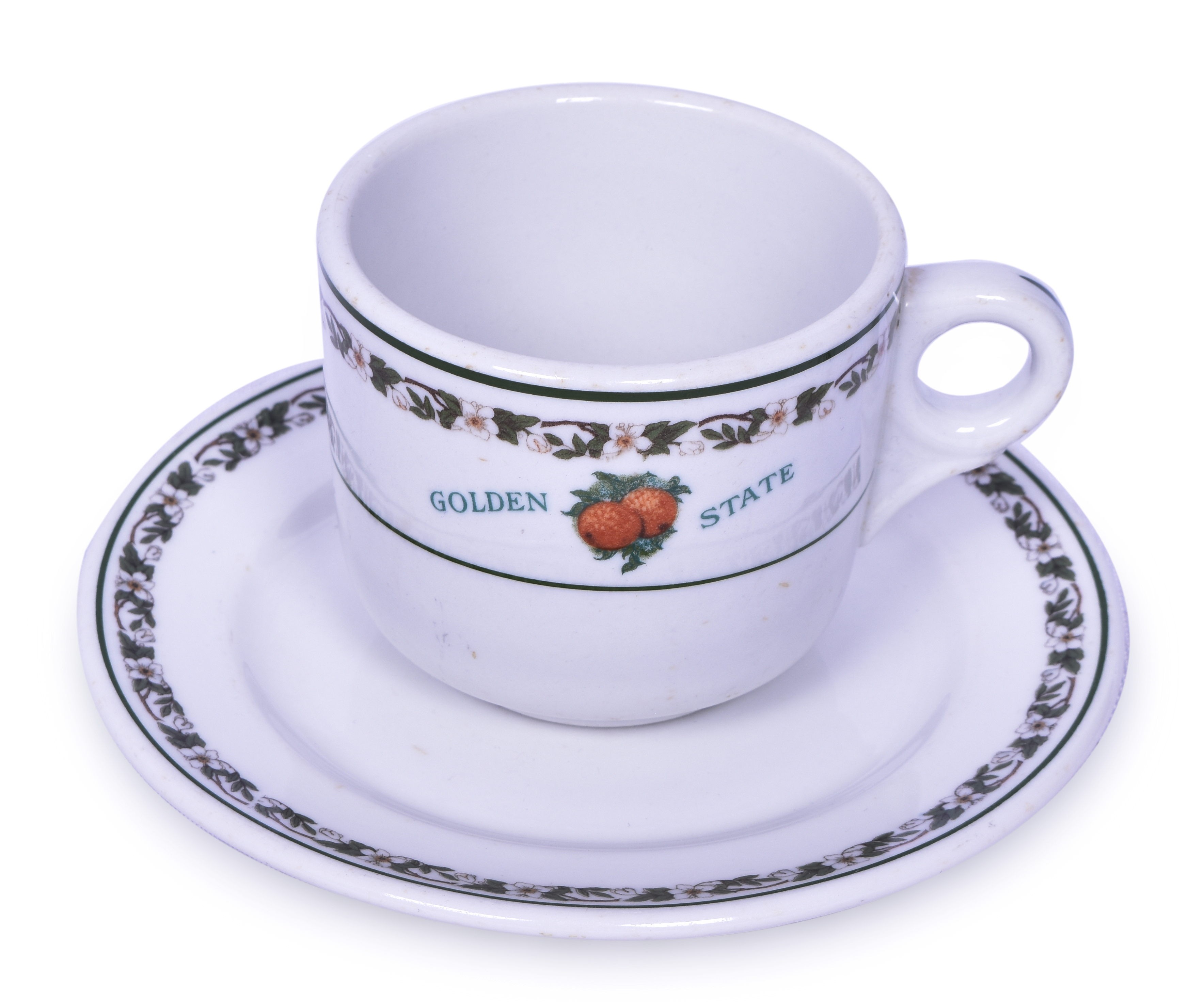 3187 - Golden State Chicago, Rock Island and Pacific Railroad Coffee Cup & Bread Plate thumbnail