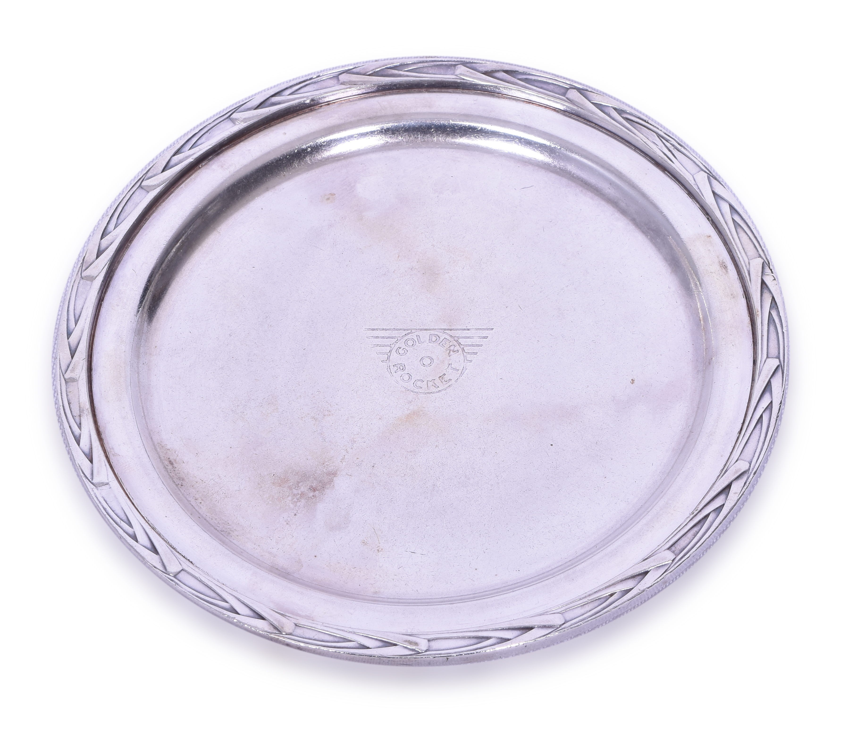 3205 - International Silver Co. Golden Rocket, Rock Island and Southern Pacific Railroad Plate thumbnail