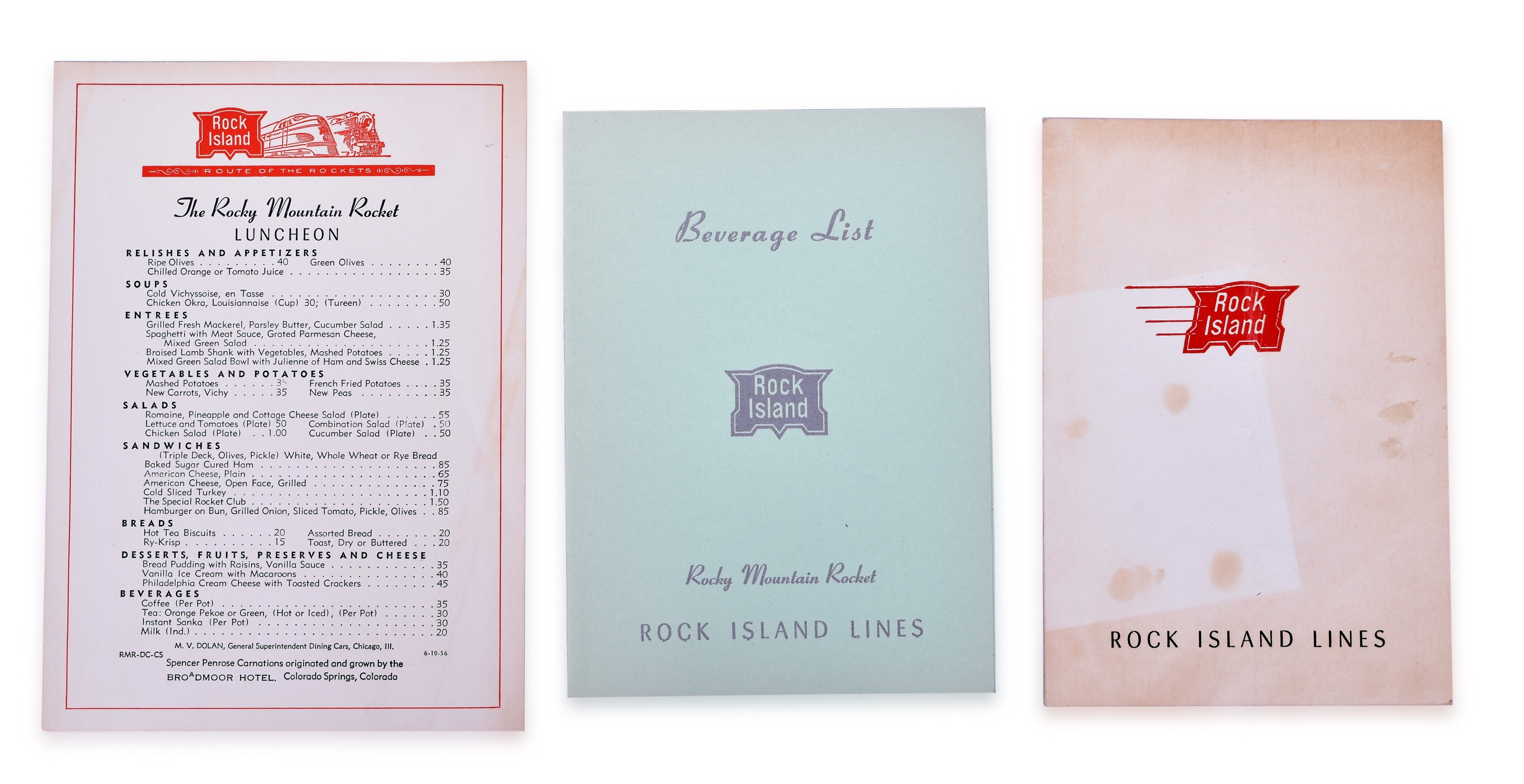 3215 - Chicago, Rock Island and Pacific Railroad Menus thumbnail