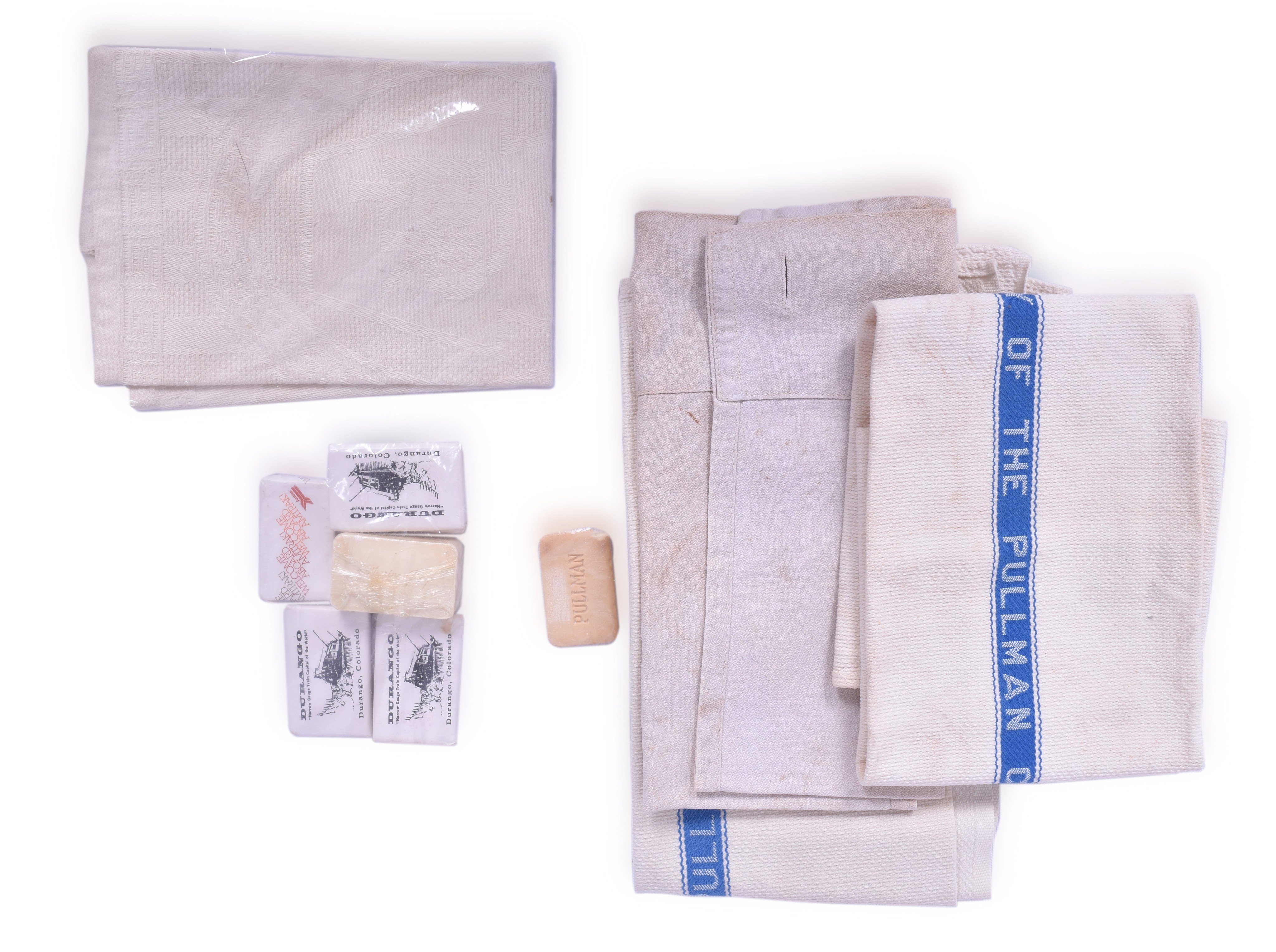 3254 - Amtrak, Pullman Company, St. Louis, Missouri/Wabash, Frisco, Pennsylvania, The Durango and Silverton Narrow Gauge Railroad Hand Towels & Soaps. thumbnail