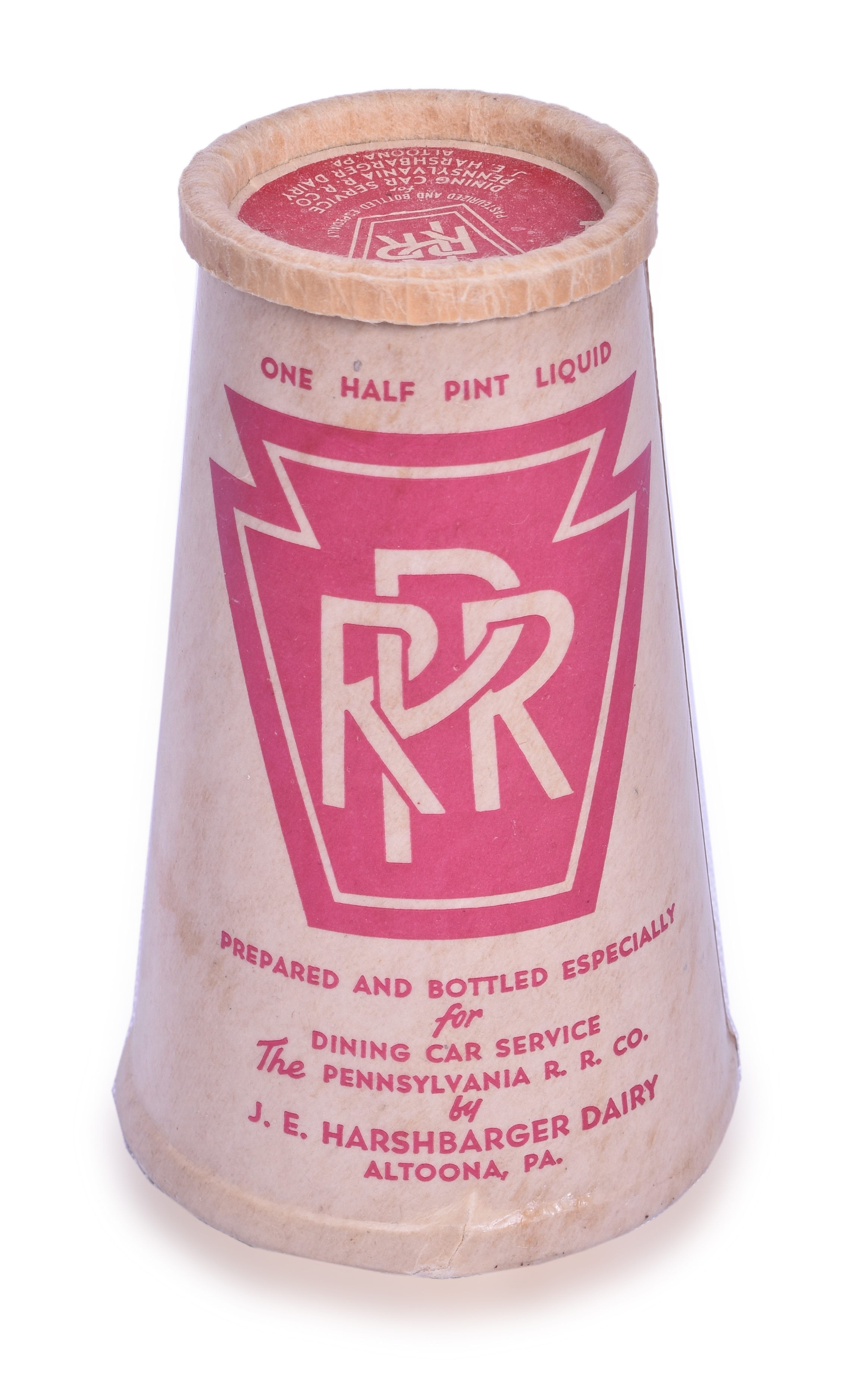 3263 - Pennsylvania Railroad 1922 Wax Milk Container thumbnail