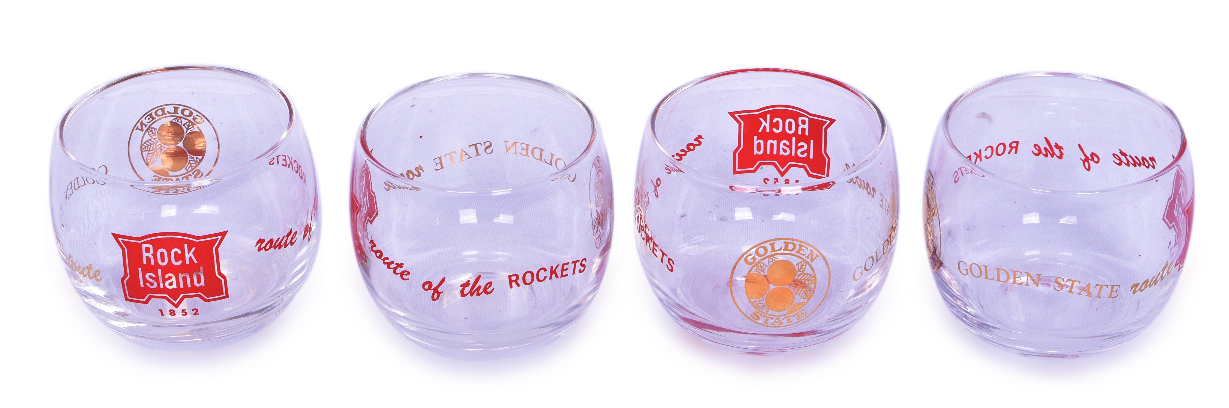 3283 - Golden State, Chicago, Rock Island, Southern Pacific and Pacific Railroad Roly Poly Glasses thumbnail