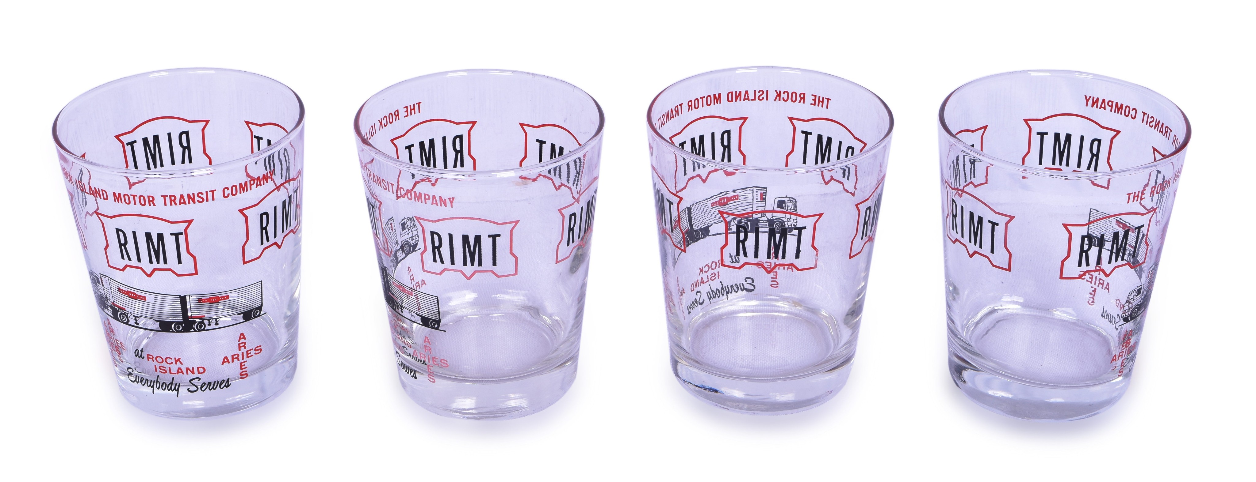3291 - The Chicago, Rock Island and Pacific Railroad Motor Transit High Ball Glasses thumbnail