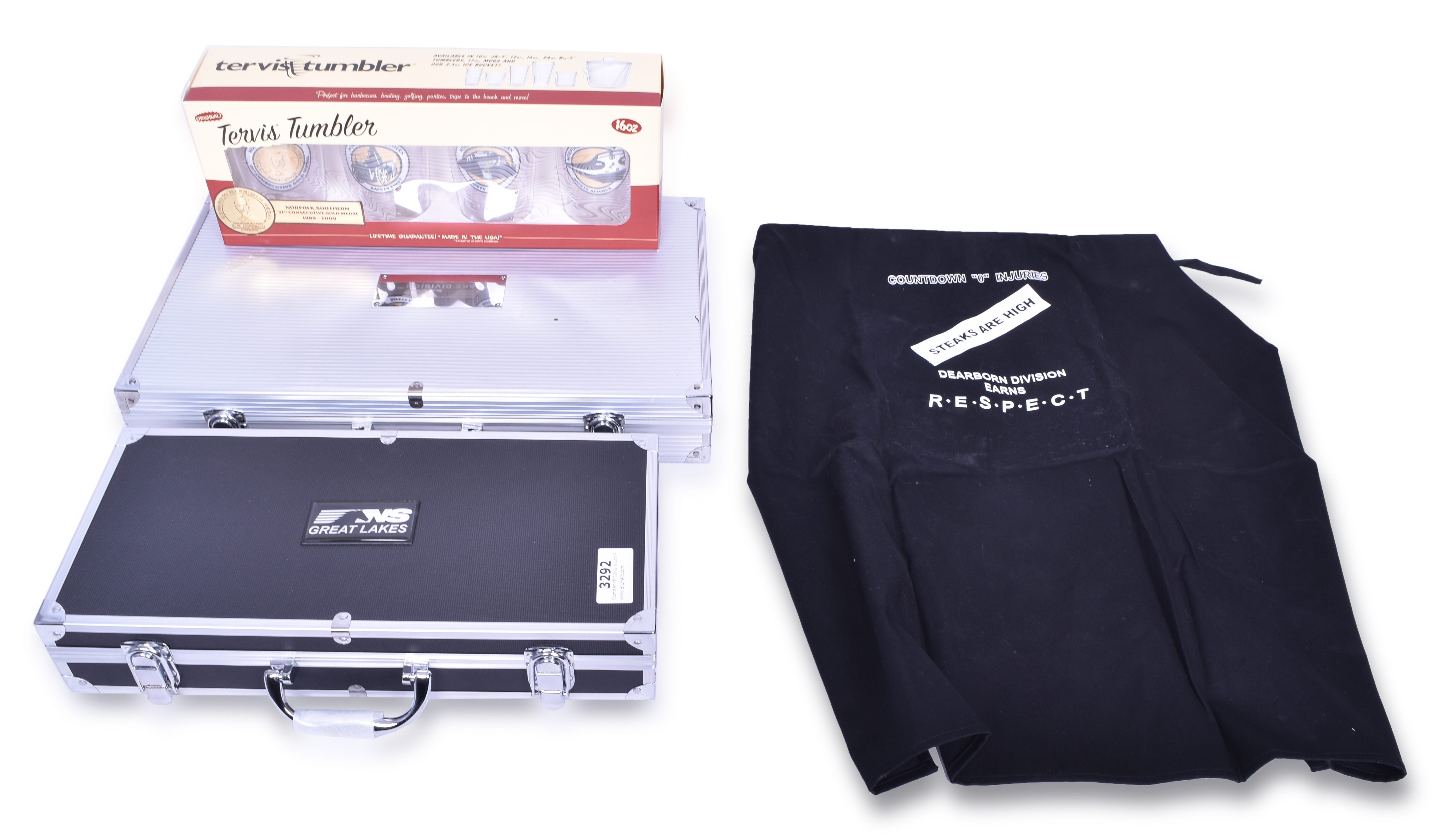 3292 - Norfolk Southern Railroad BBQ Sets, Apron, and Tumblers thumbnail
