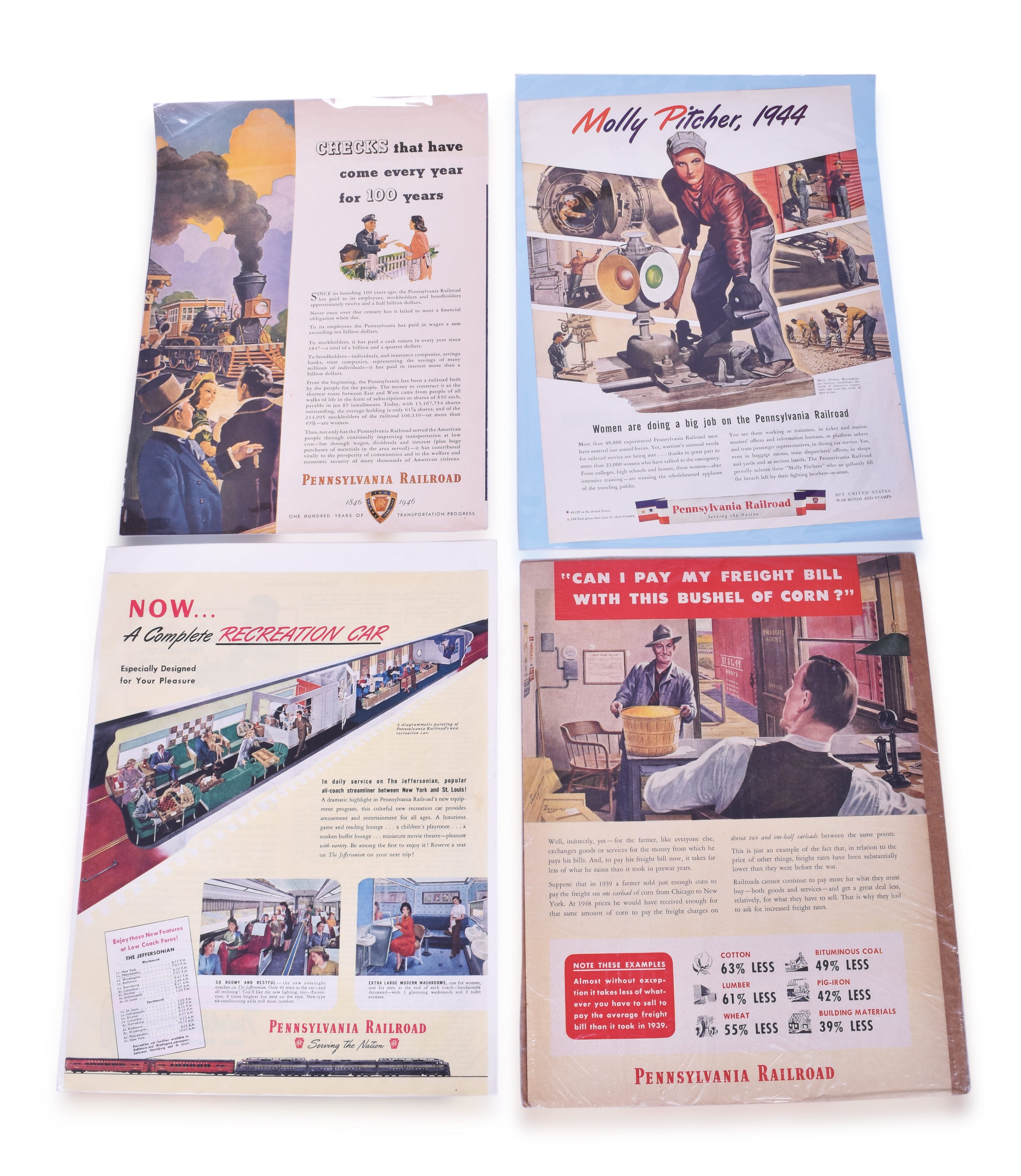 3305 - Pennsylvania Railroad Advertising Clippings thumbnail