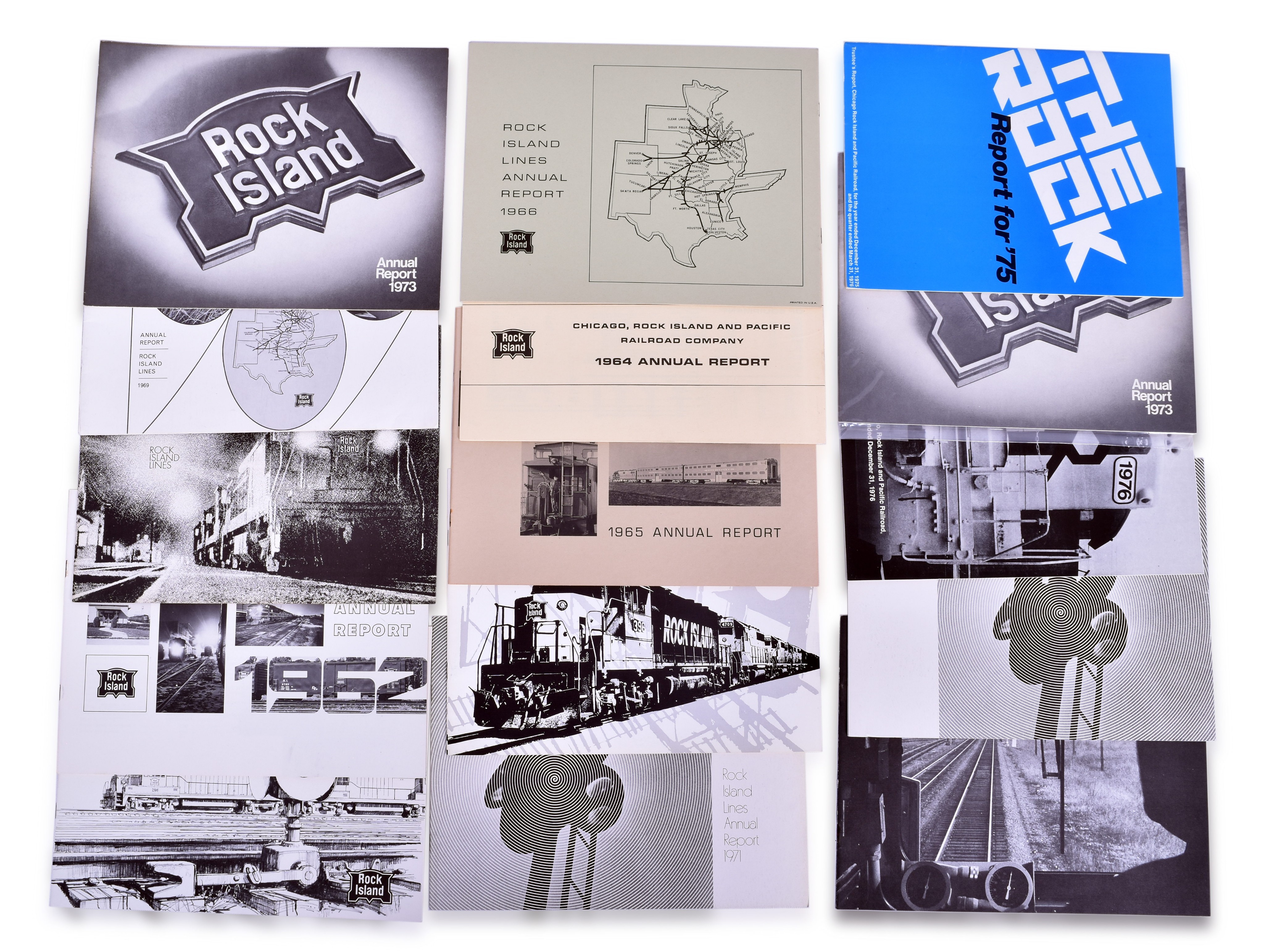 3326 - Fifteen Rock Island Railroad Annual Reports 1960s - 1976 thumbnail