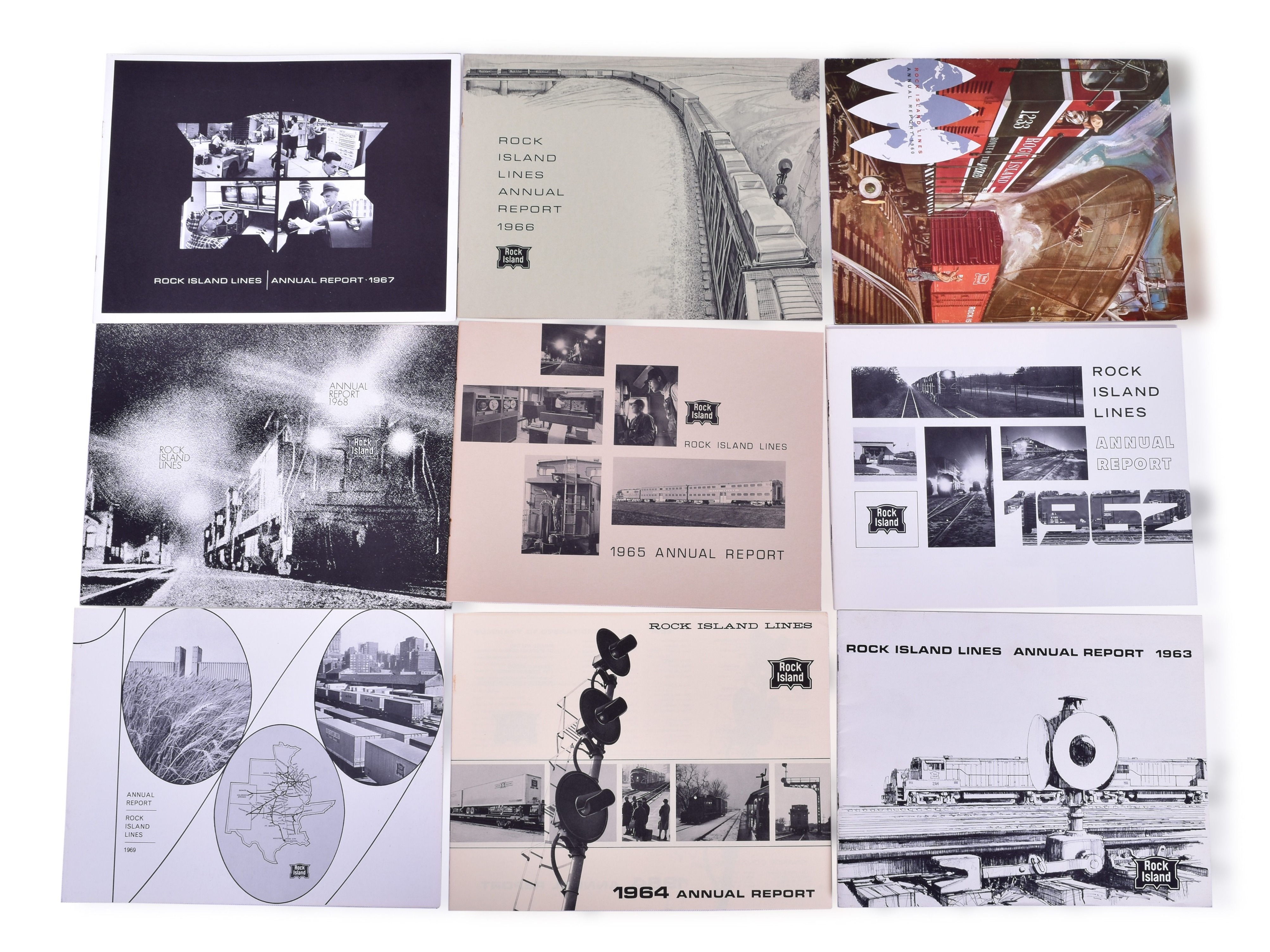 3314 - Ten Rock Island Railroad Annual Reports 1960-1969 thumbnail