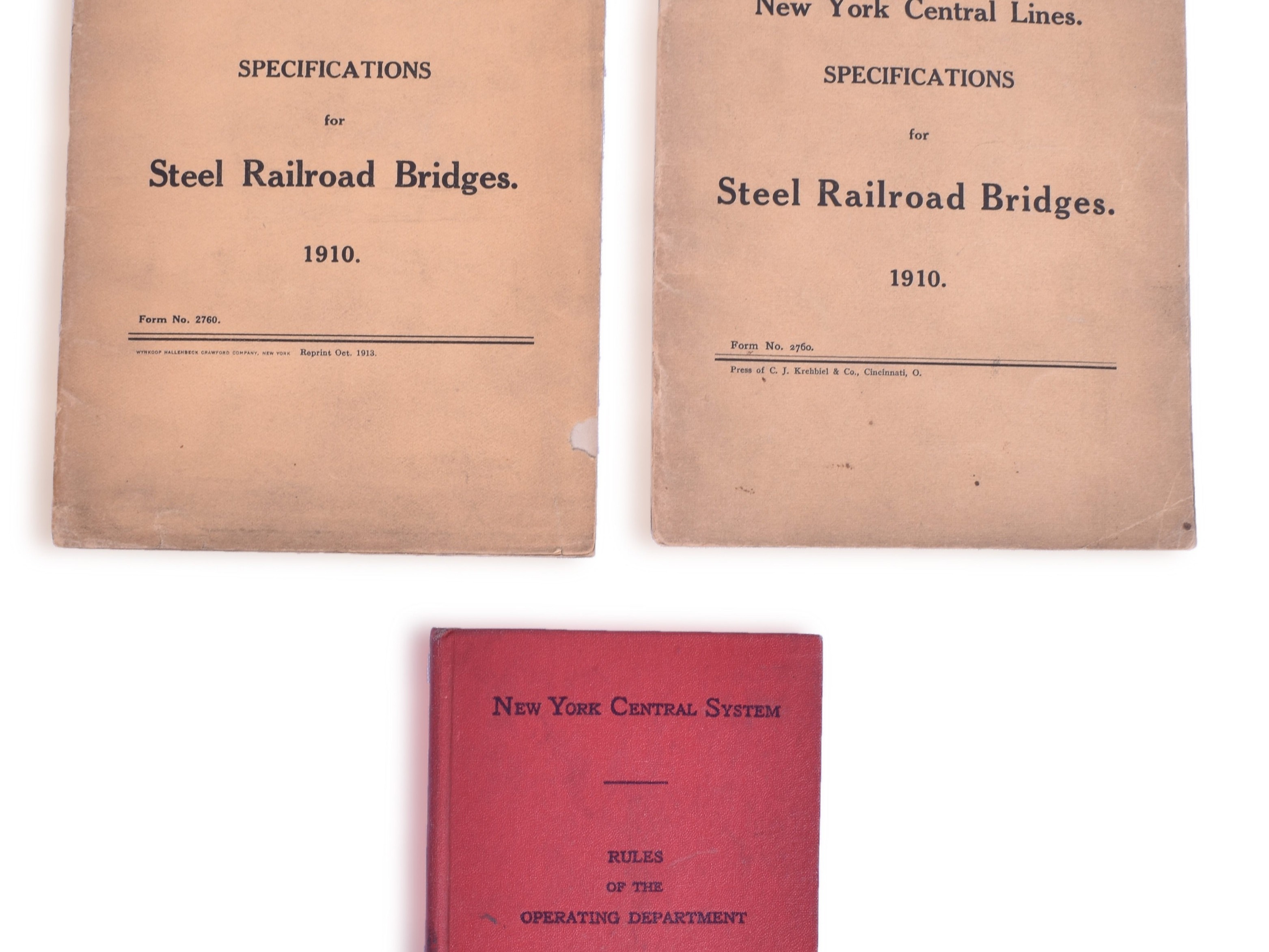 3331 - New York Central System Railroad 1956 Rules of Operating Department & 1910 Specifications for Steel Railroad Bridges thumbnail