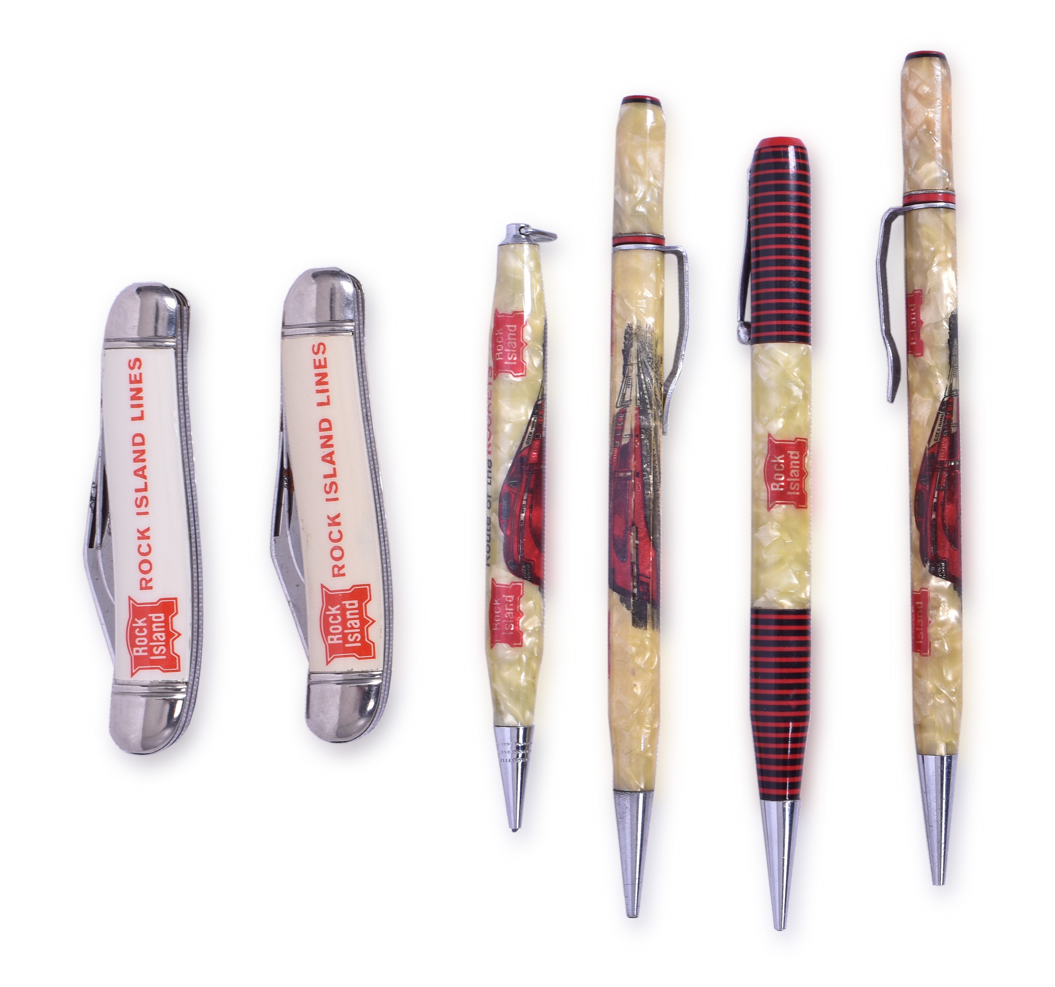 3348 - Chicago, Rock Island & Pacific Railroad Advertising Mechanical Pencils and Pocket Knives thumbnail