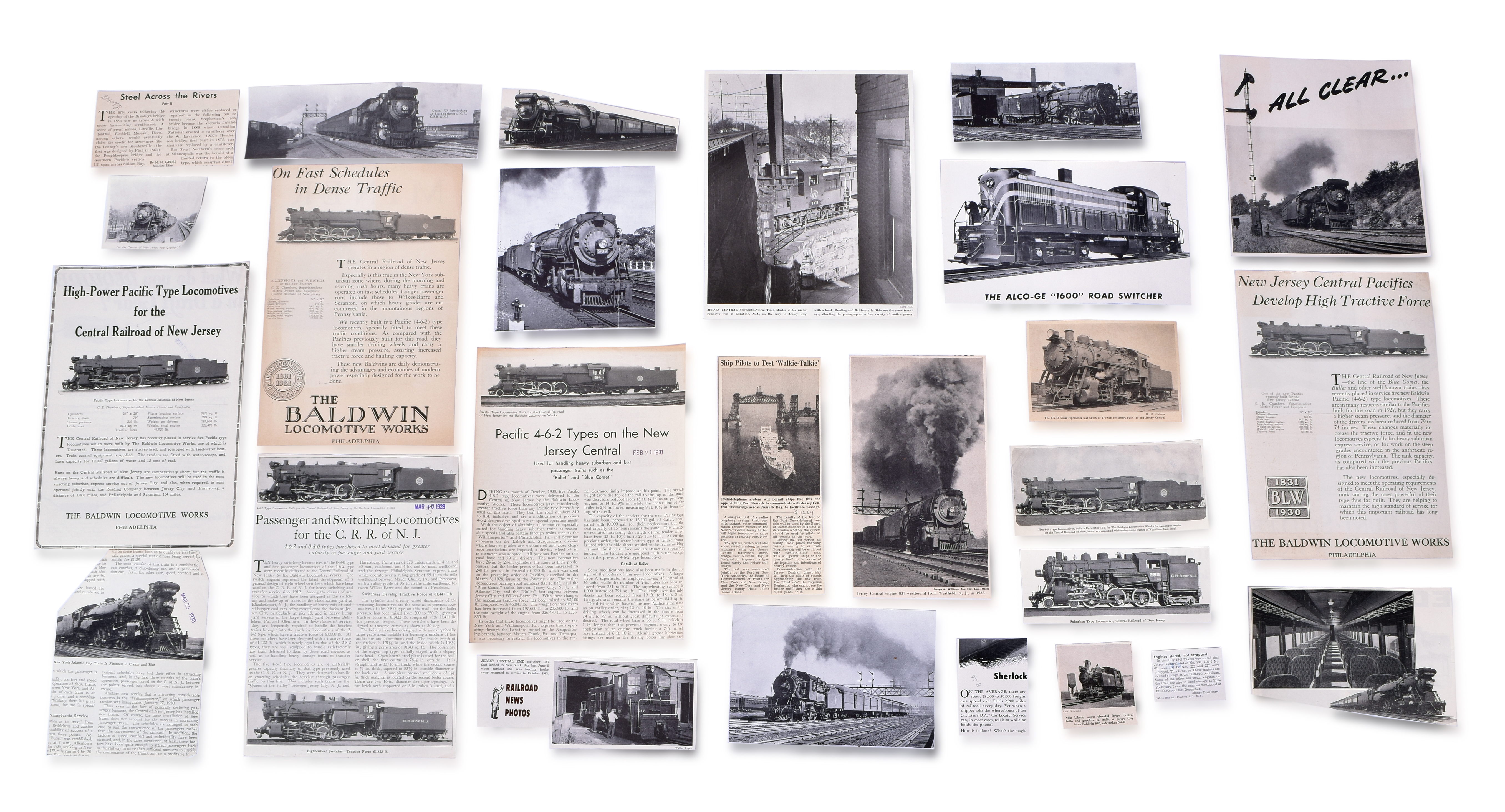 3362 - New Jersey Central Railroad Brass Lock and Newspaper Clipping File thumbnail