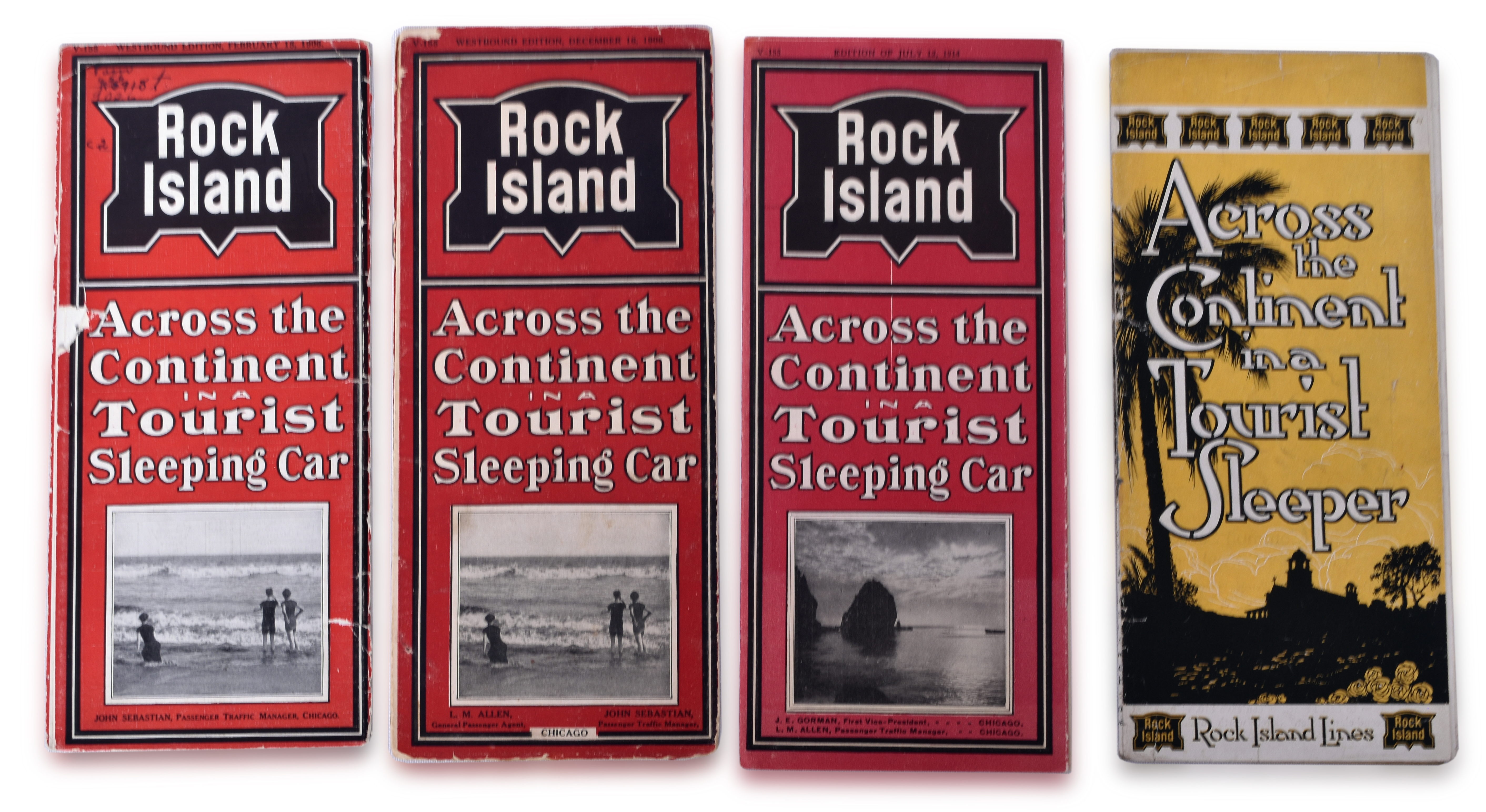 3377 - The Chicago, Rock Island and Pacific Railroad Advertising Timetable & Maps from 1906, 1914 & 1916. thumbnail