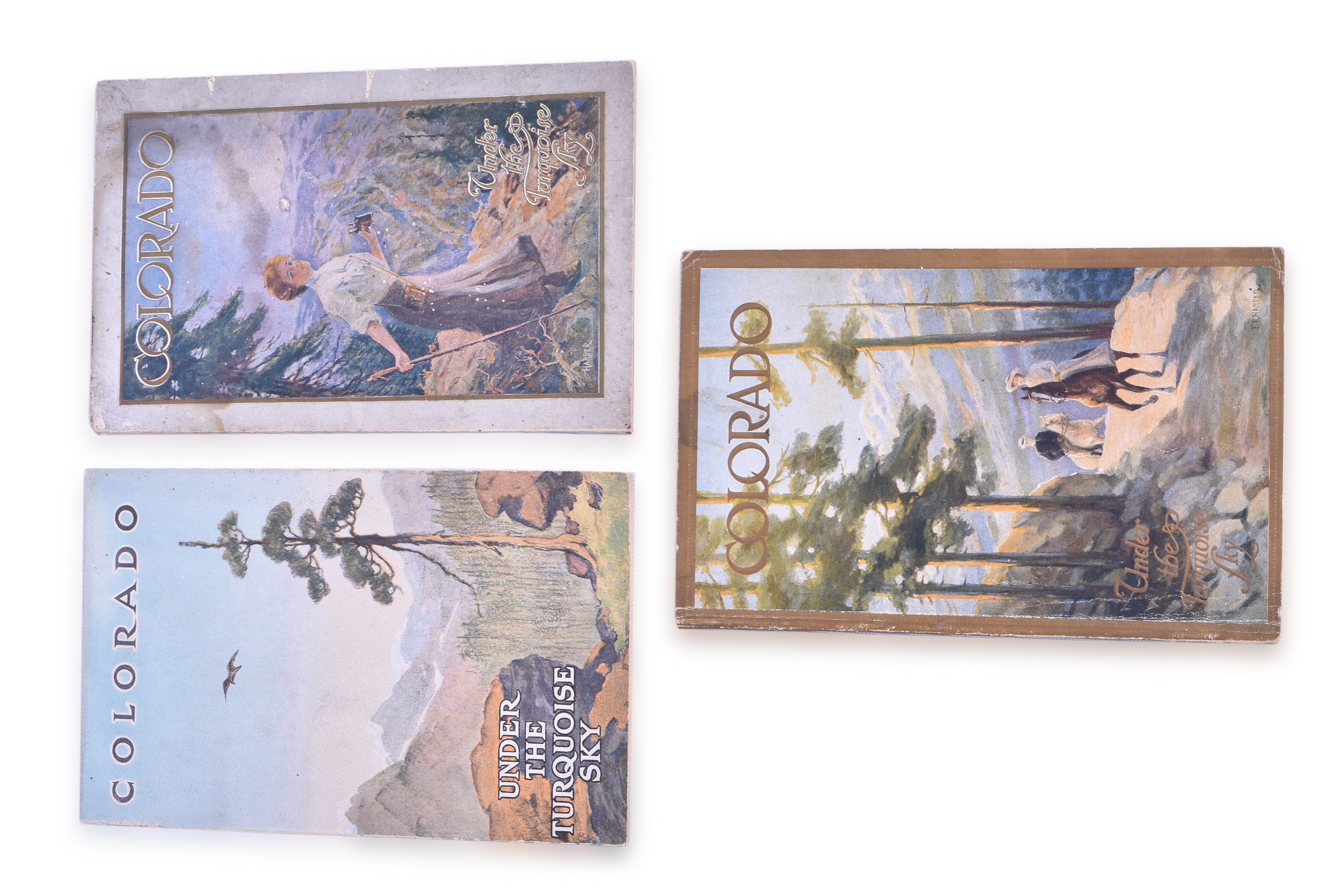 3391 - Rock Island ~ Frisco Lines, Chicago & Eastern Illinois Railroad 1908, 1909 & 1912 Colorado Under The Turquoise Sky. thumbnail