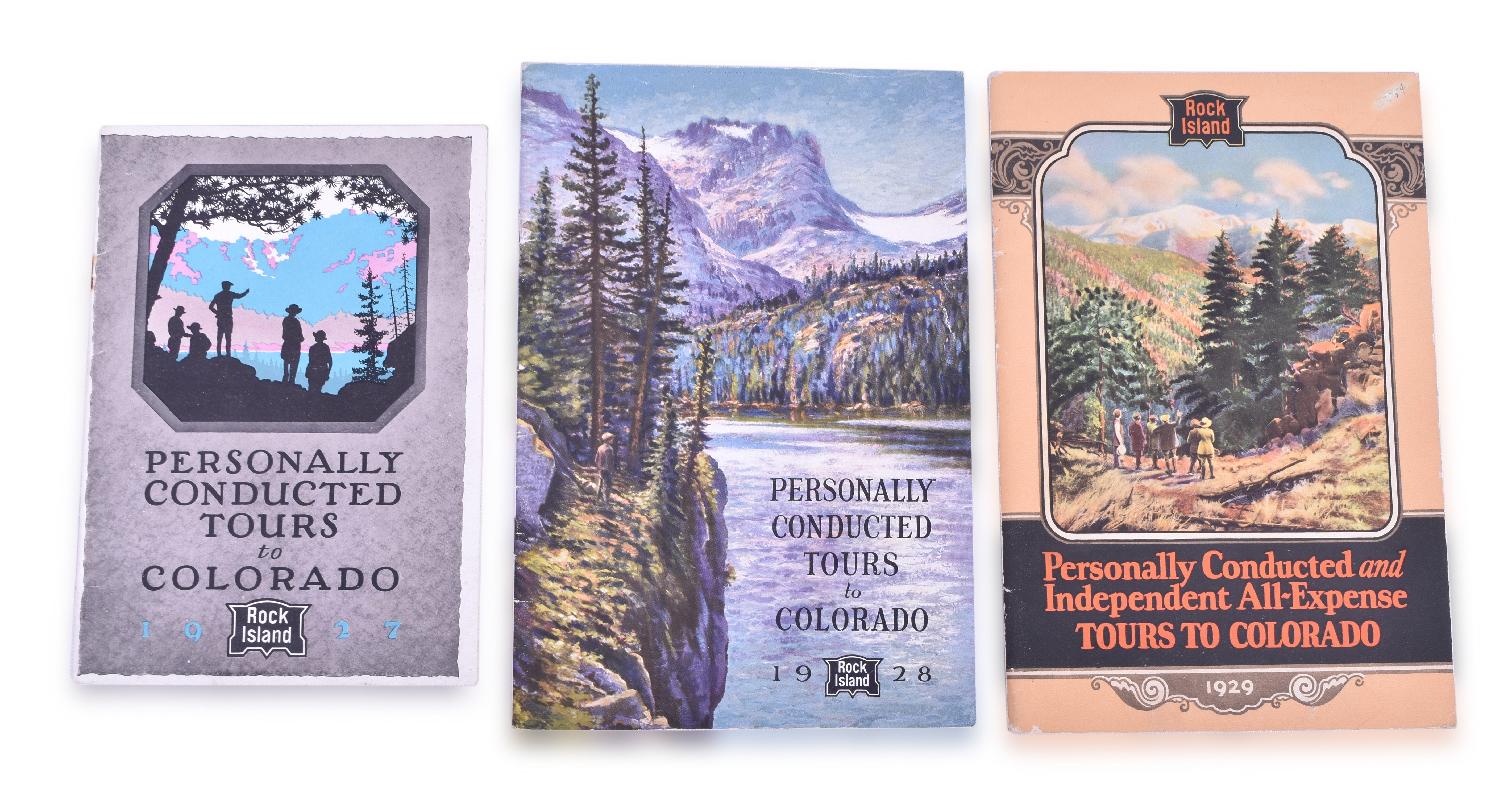 3393 - Rock Island and Pacific Railroad 1927, 1928 & 1929 Personally Conducted Tours to Colorado Booklets thumbnail