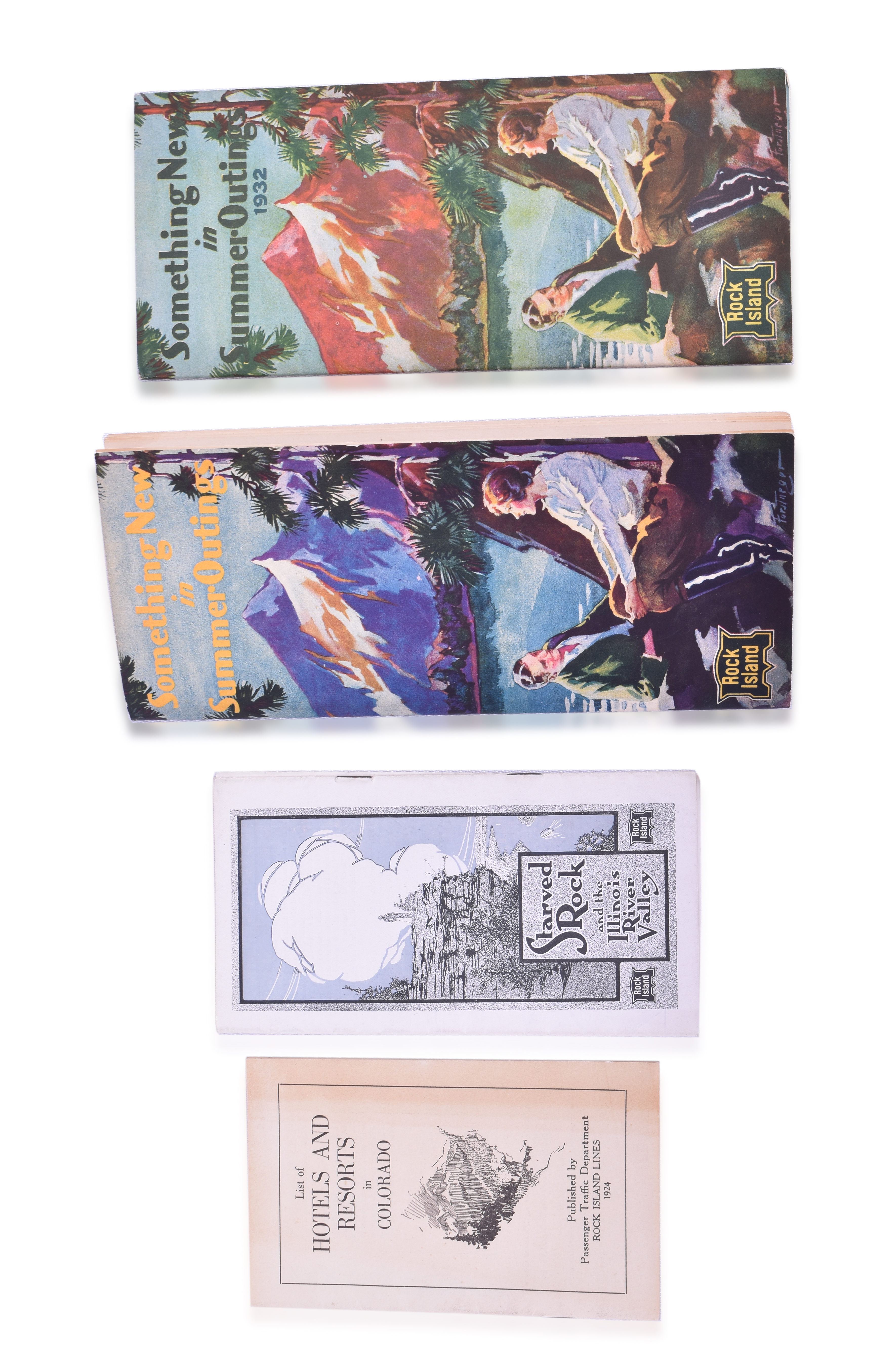 3397 - The Chicago, Rock Island and Pacific Railroad 1920's & 1930's travel Brochures & Leaflets for Colorado, Starved Rock & The Illinois River Valley thumbnail