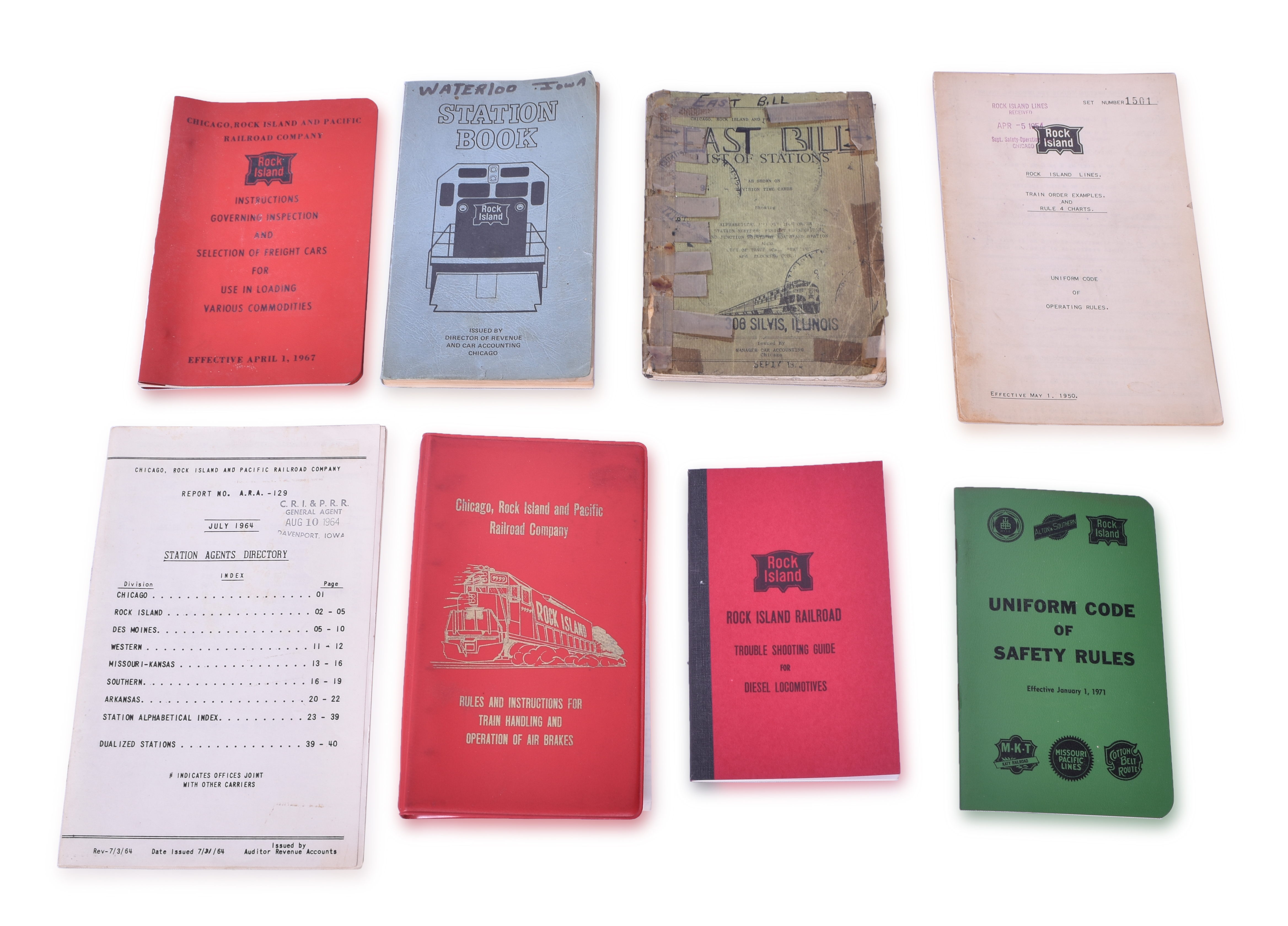 3400 - Rock Island Railroad Station Guides, Locomotive Troubleshooting, etc. thumbnail