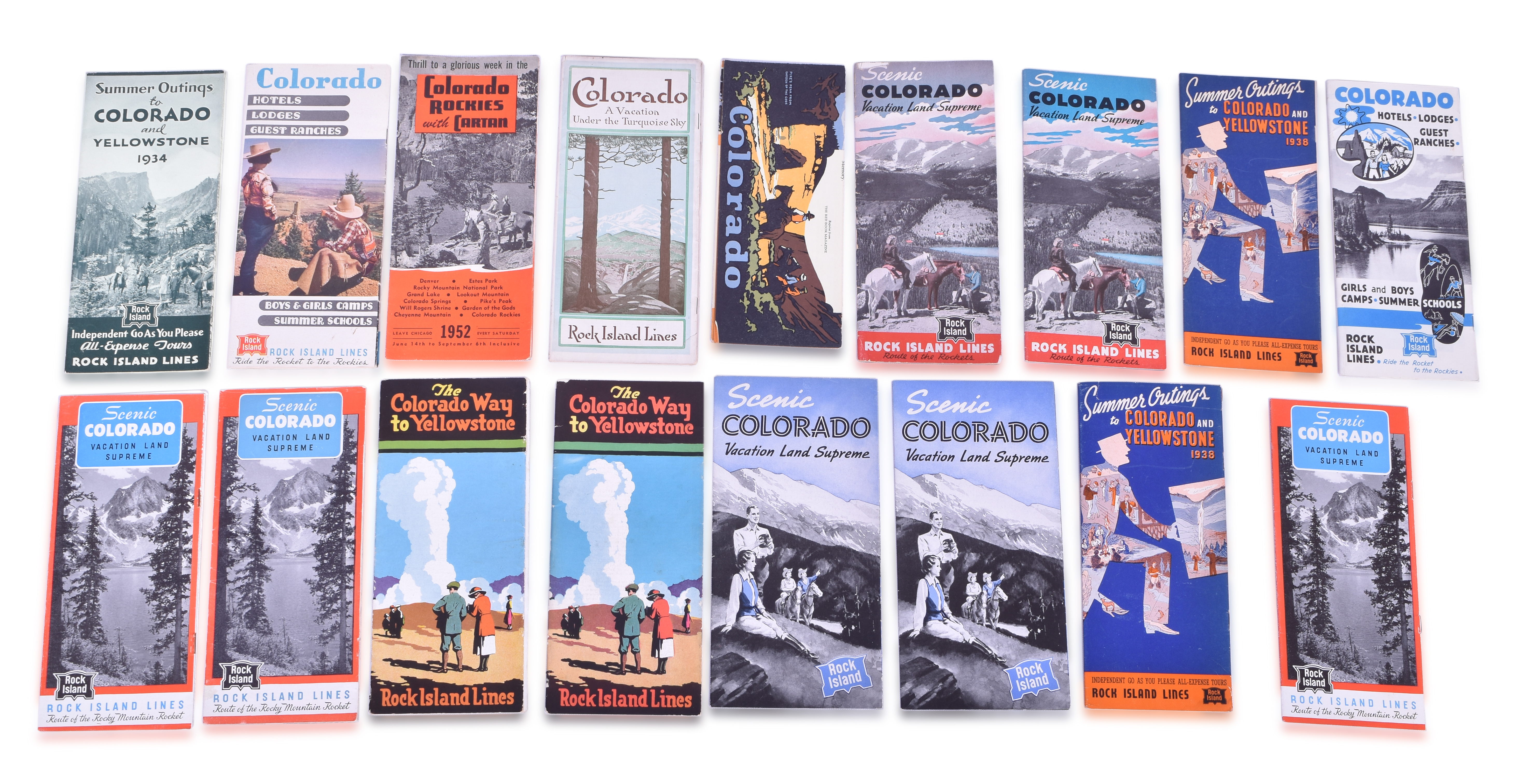 3401 - The Chicago, Rock Island and Pacific Railroad Colorado Travel Brochures. thumbnail