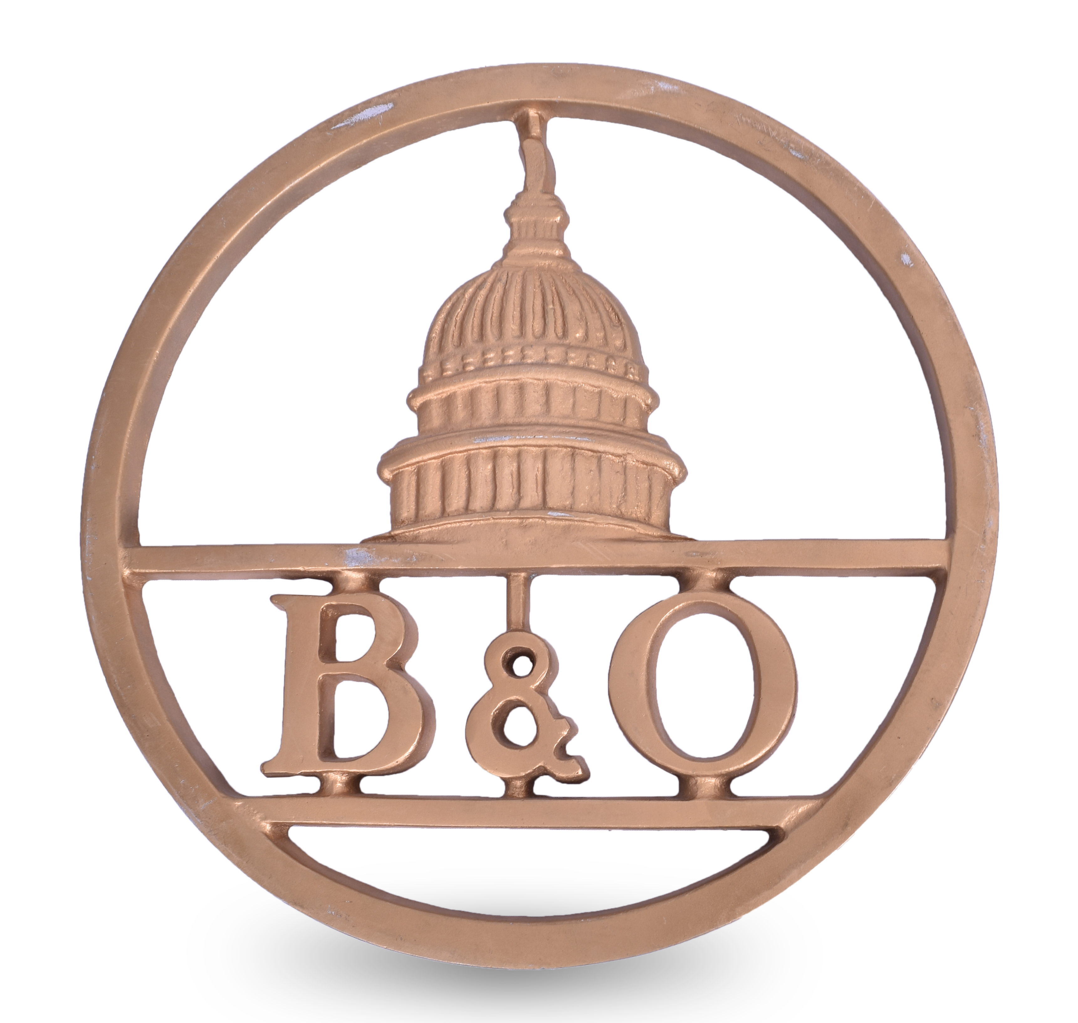 3406 - Reproduction Cast Aluminum Baltimore and Ohio Capitol Dome Herald thumbnail