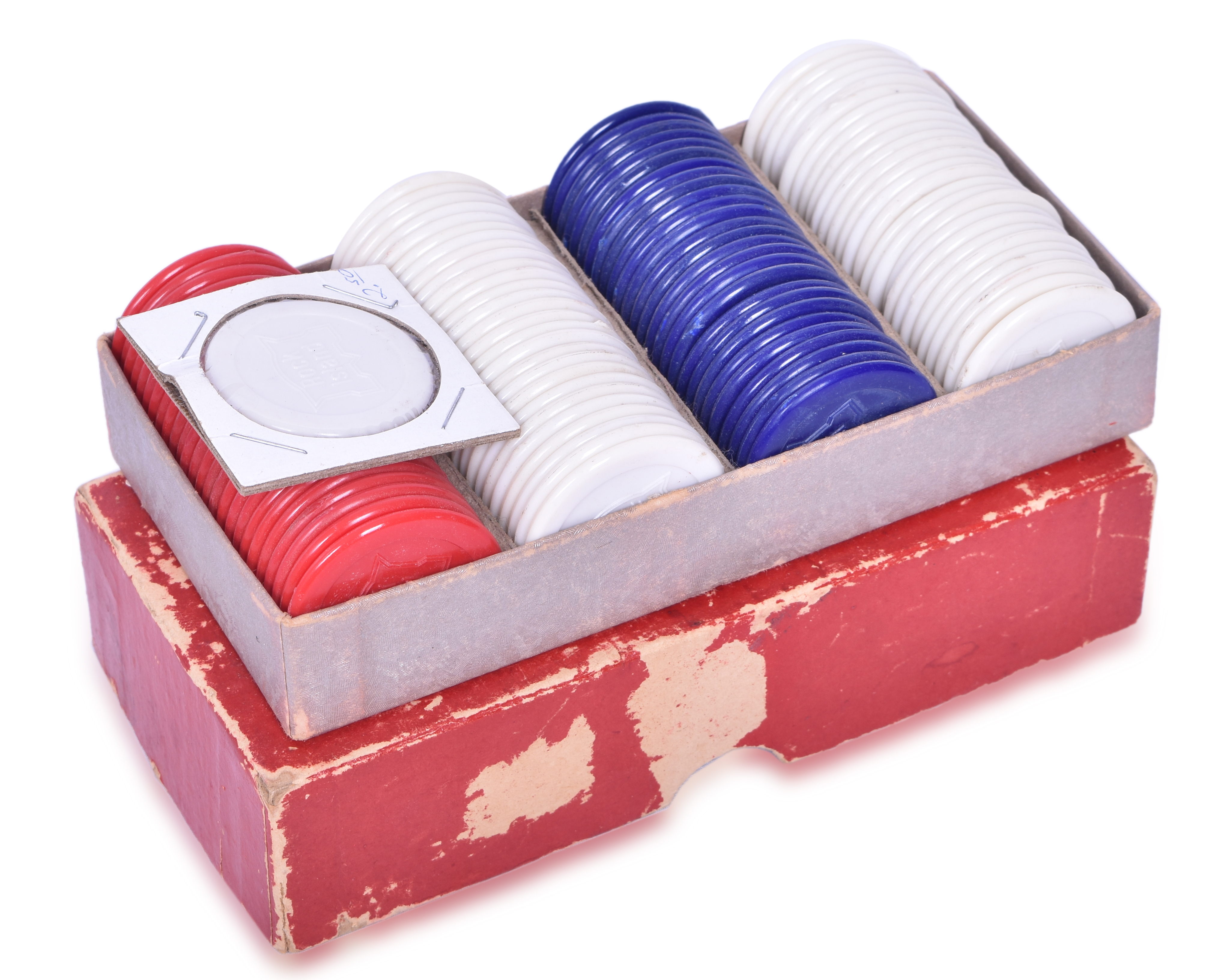 3408 - Rock Island Railroad Full Box of Poker Chips thumbnail