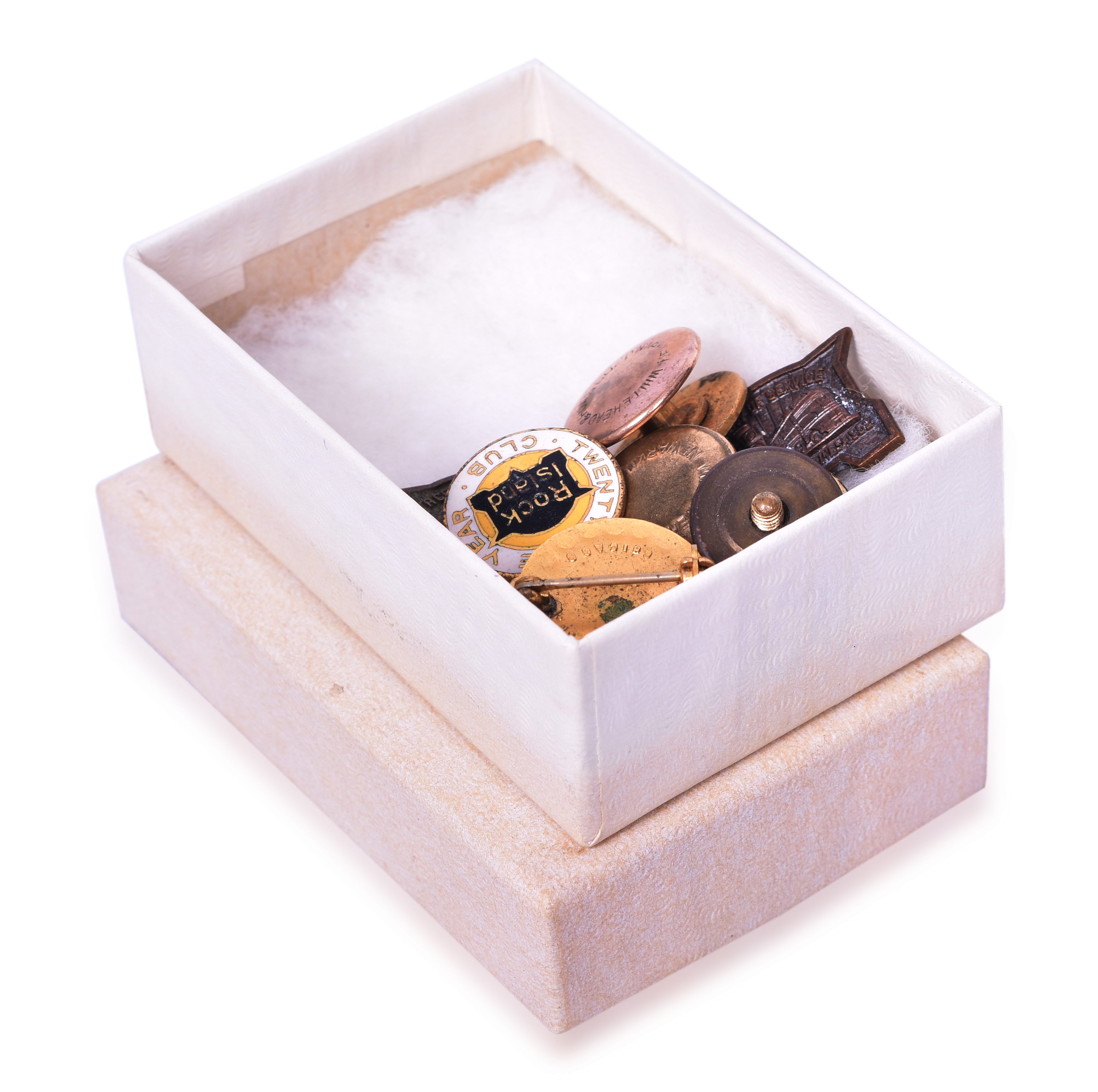 3420 - Eight Rock Island Railroad Pins - Centennial, Honor Roll, 25 Year Club thumbnail