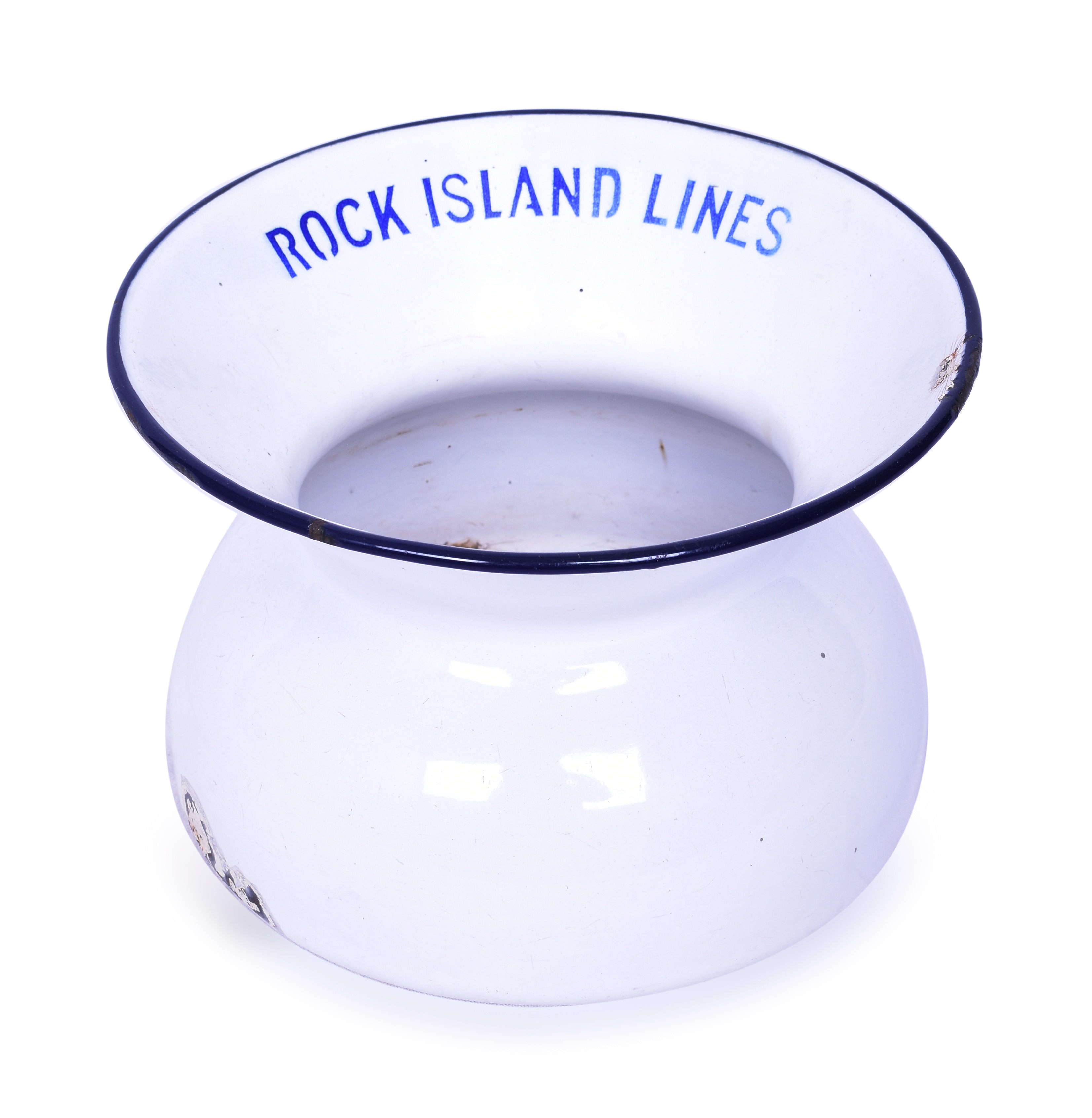 3444 - Rock Island Lines Porcelain Railroad Spitoon thumbnail