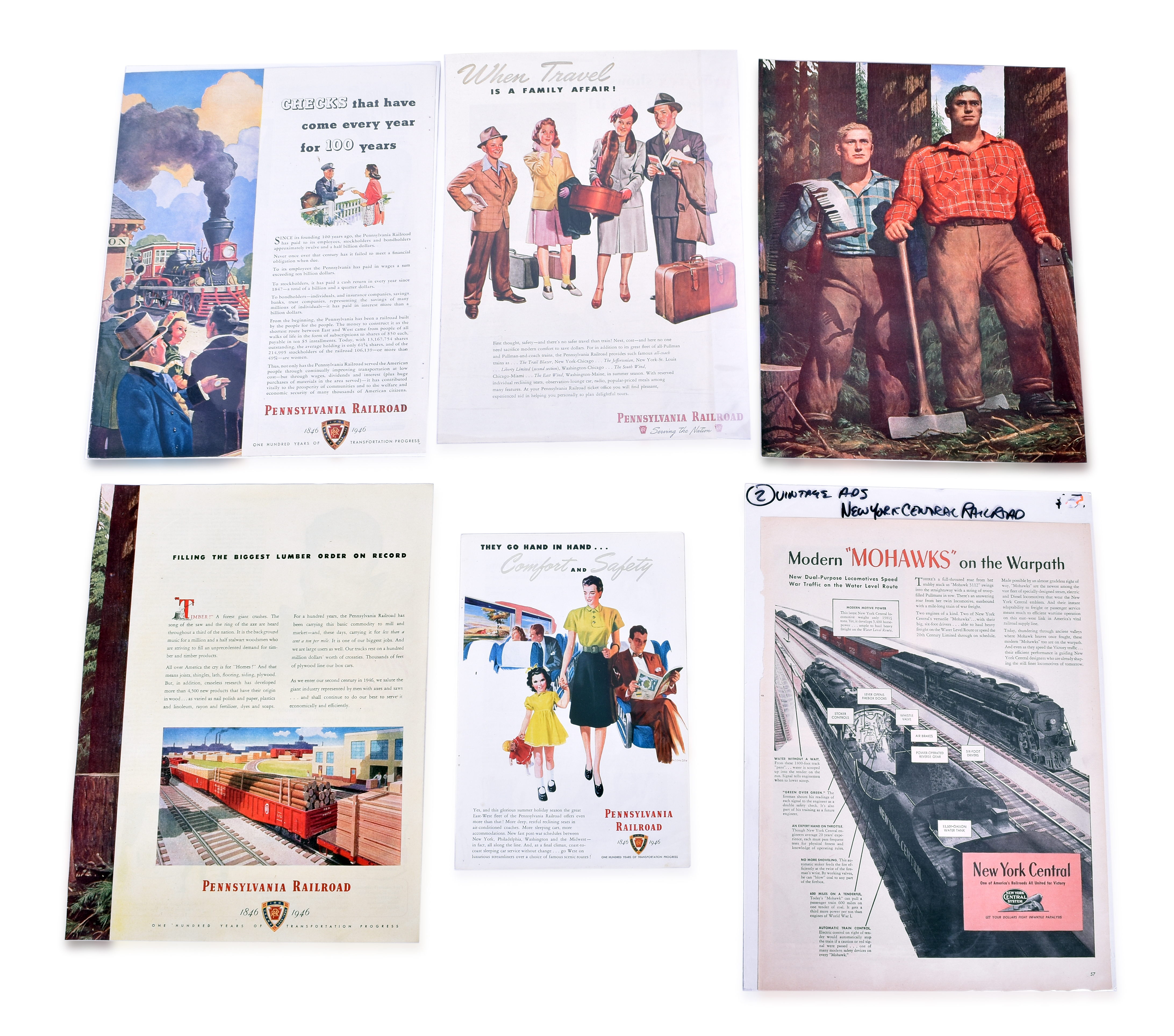 3455 - Pennsylvania & New York Central Railroad Magazine Advertisement Slicks thumbnail