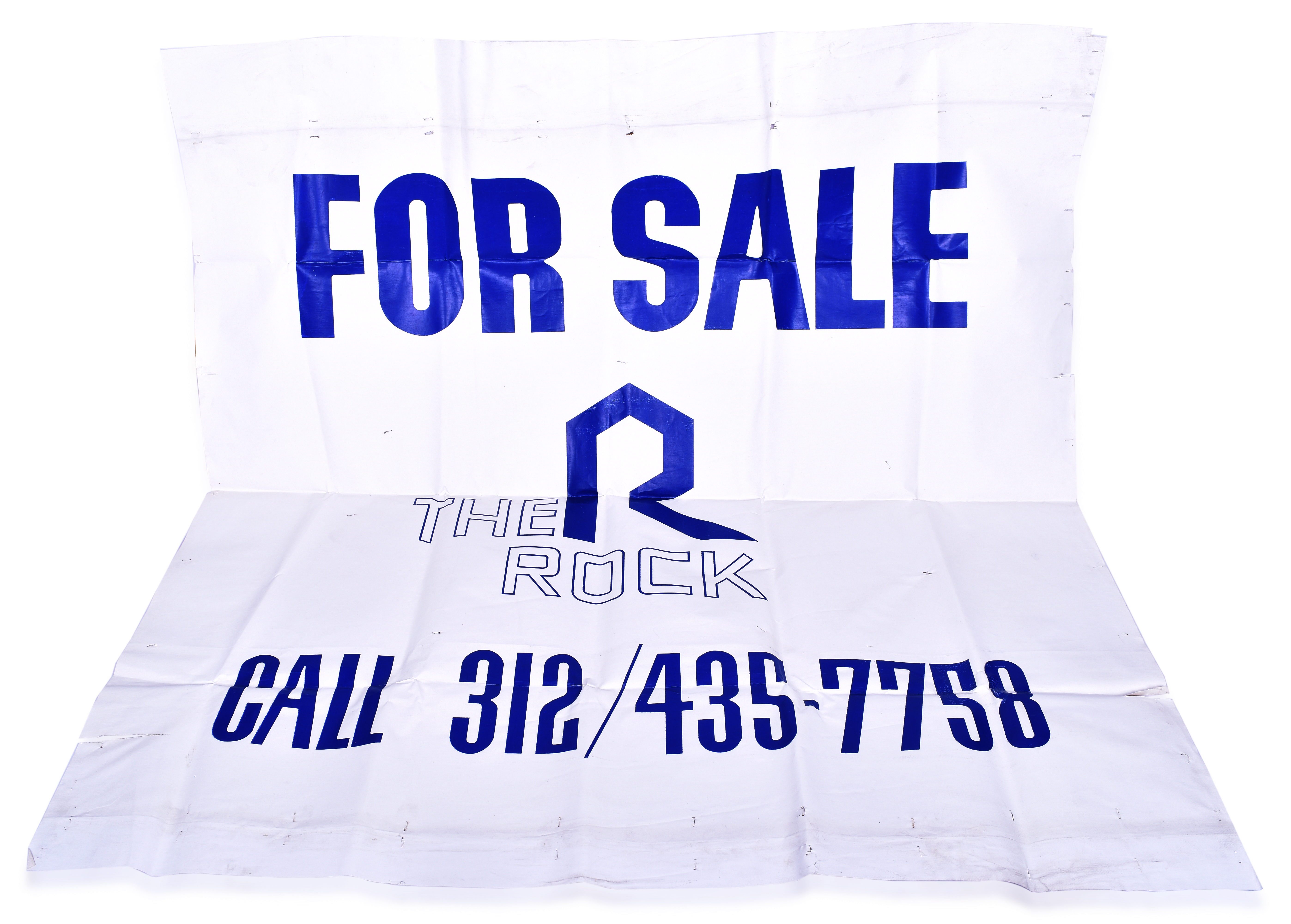3456 - Rock Island Railroad / The Rock Vinyl Advertising Banner - For Sale thumbnail