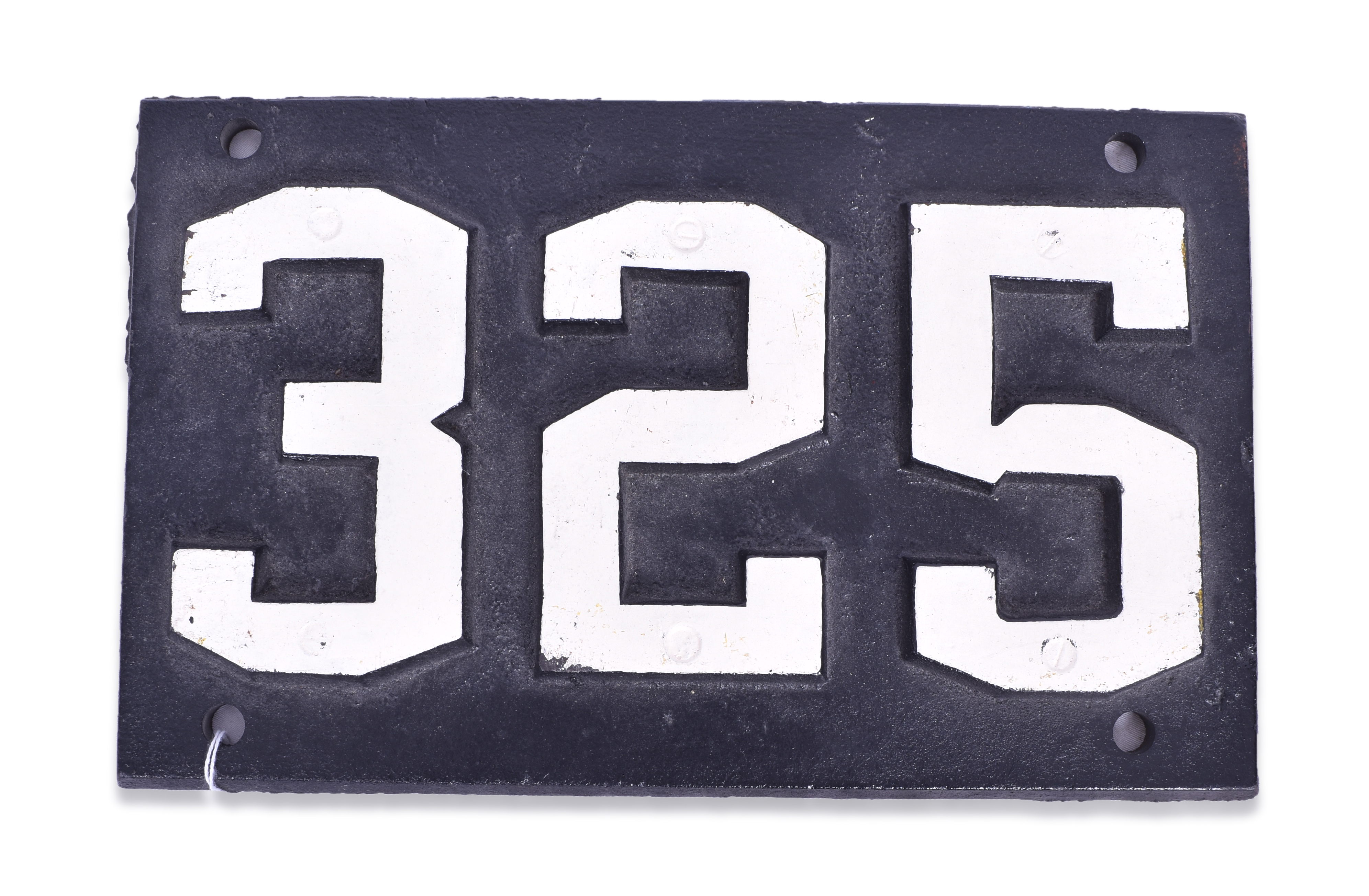 3458 - Cast Iron Railroad Number Plate #325 thumbnail