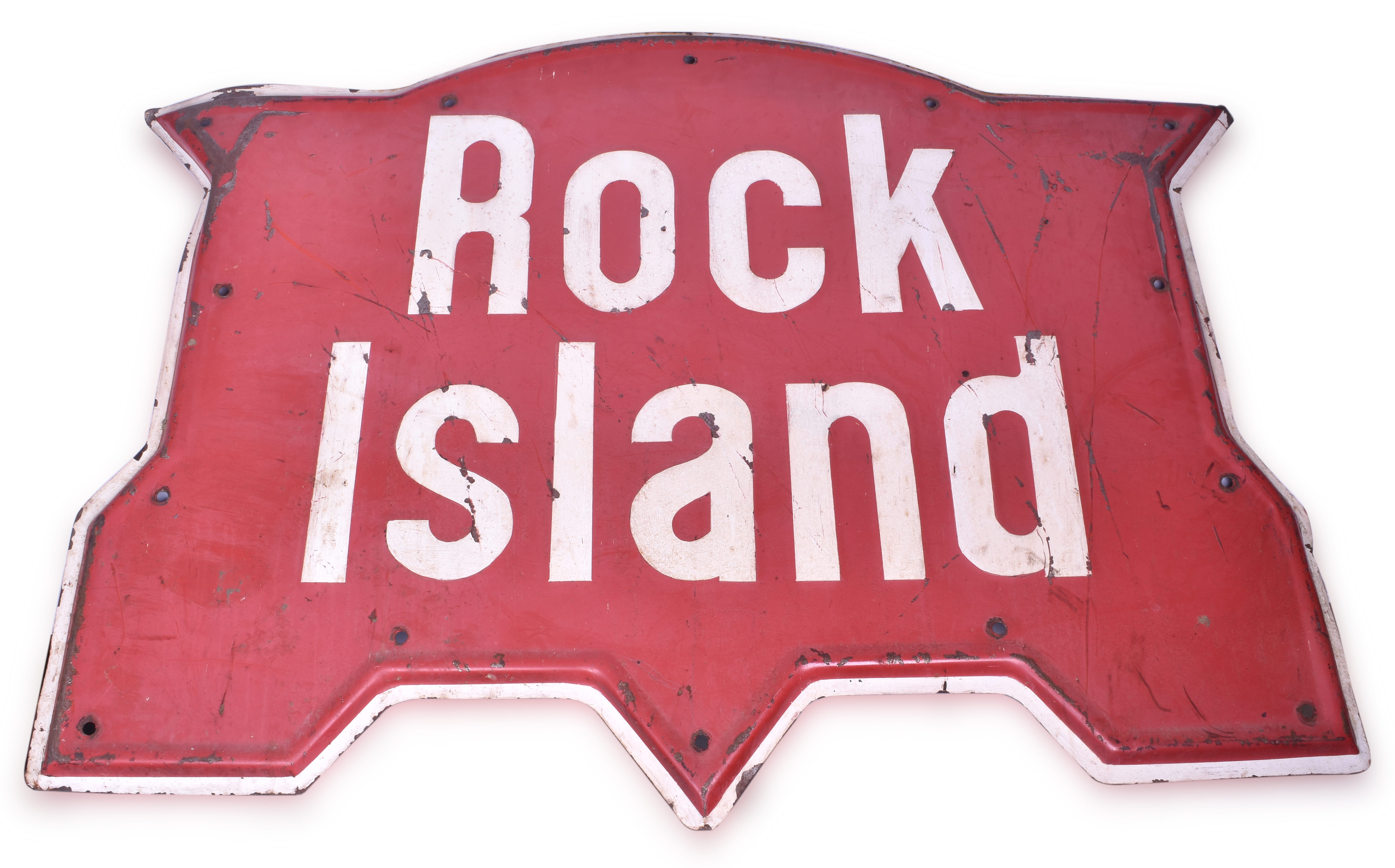 3460 - Large Rock Island Railroad Steam Locomotive Steel Sign thumbnail