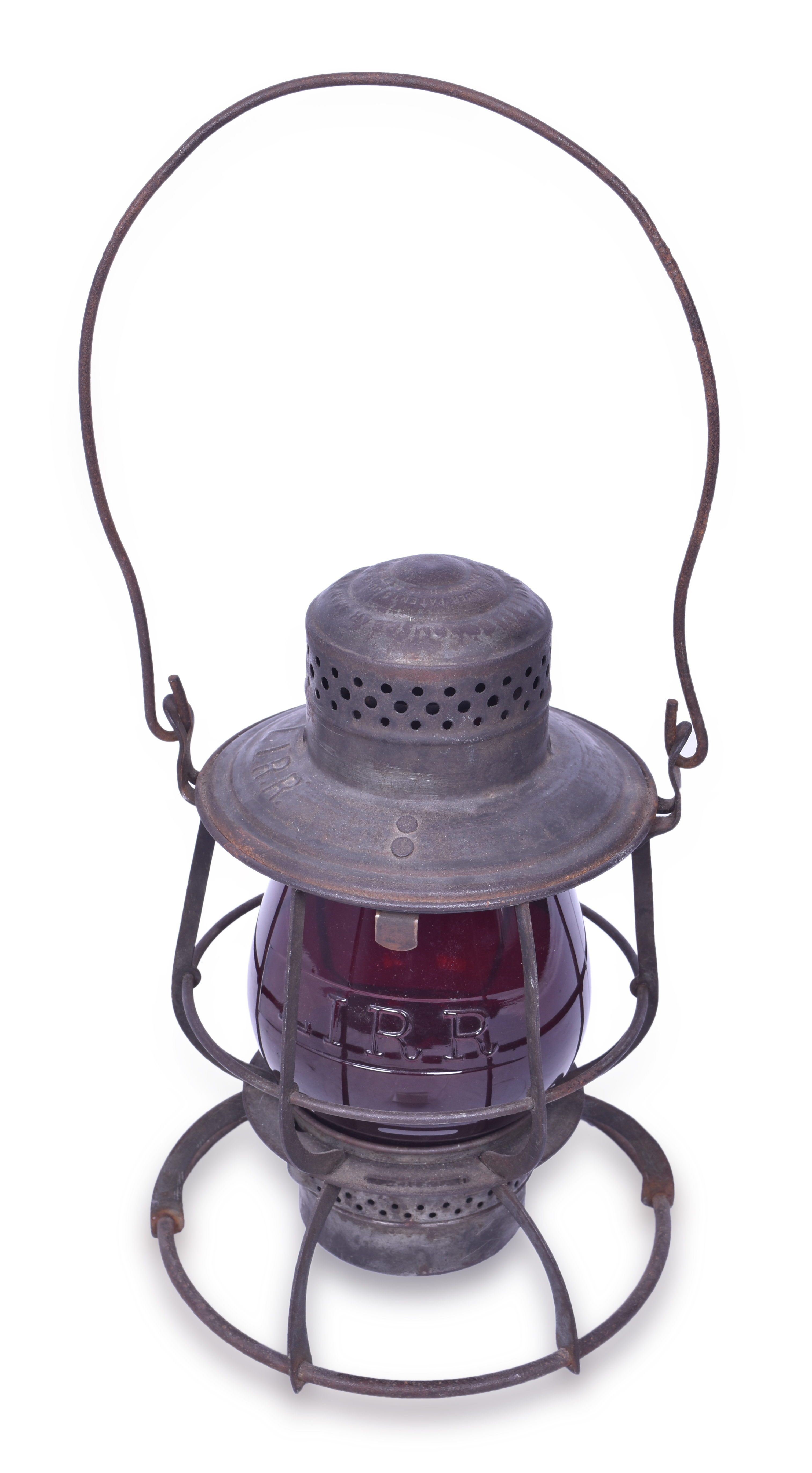 3471 - Armspear Long Island Railroad Lantern w/ Red Cast Circus Globe Lantern thumbnail