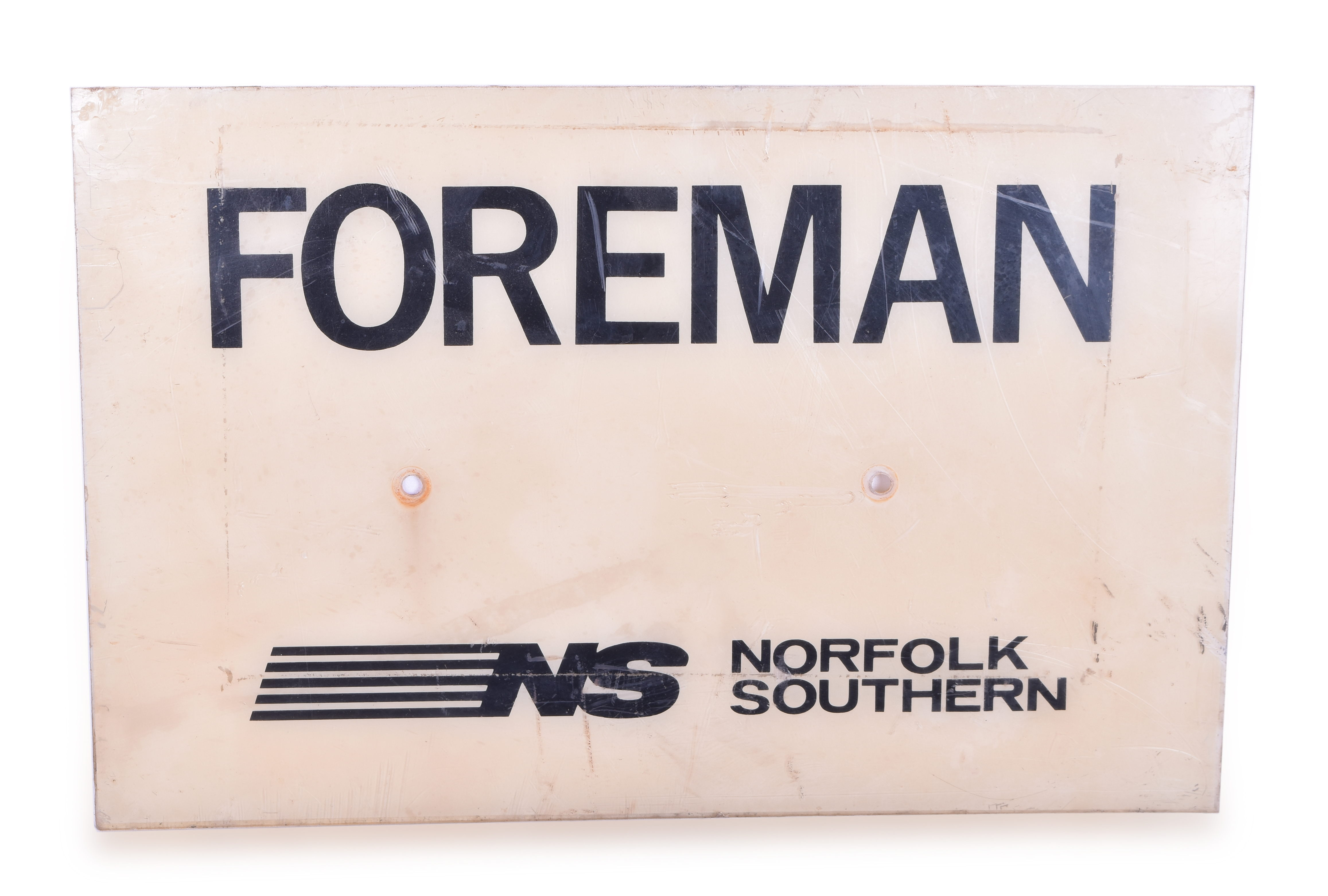 3533 - Norfolk Southern Railroad Foreman Plexiglass Sign thumbnail