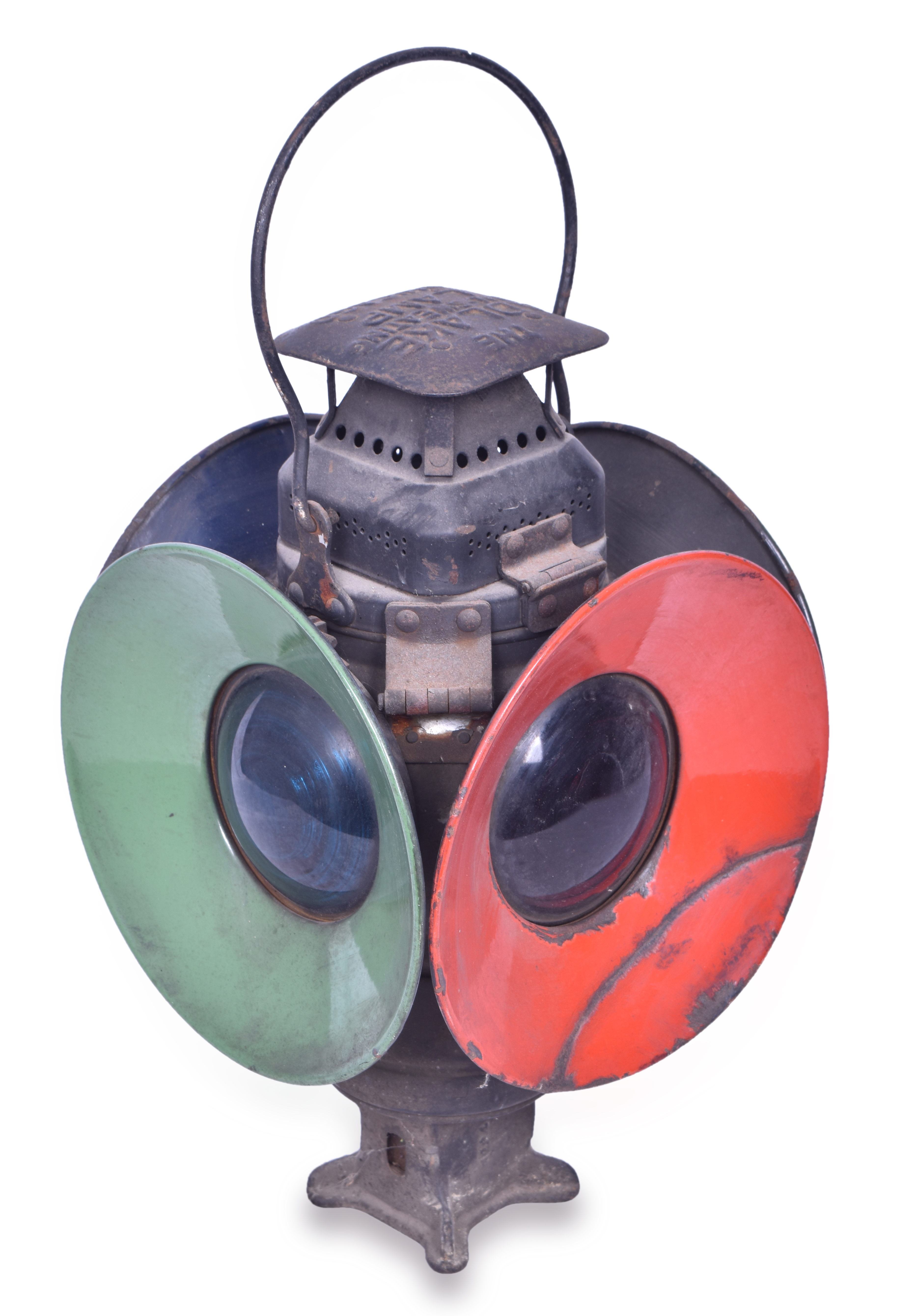 3537 - Adlake Railroad Switch Lantern W/ Red / Green Day Targets thumbnail