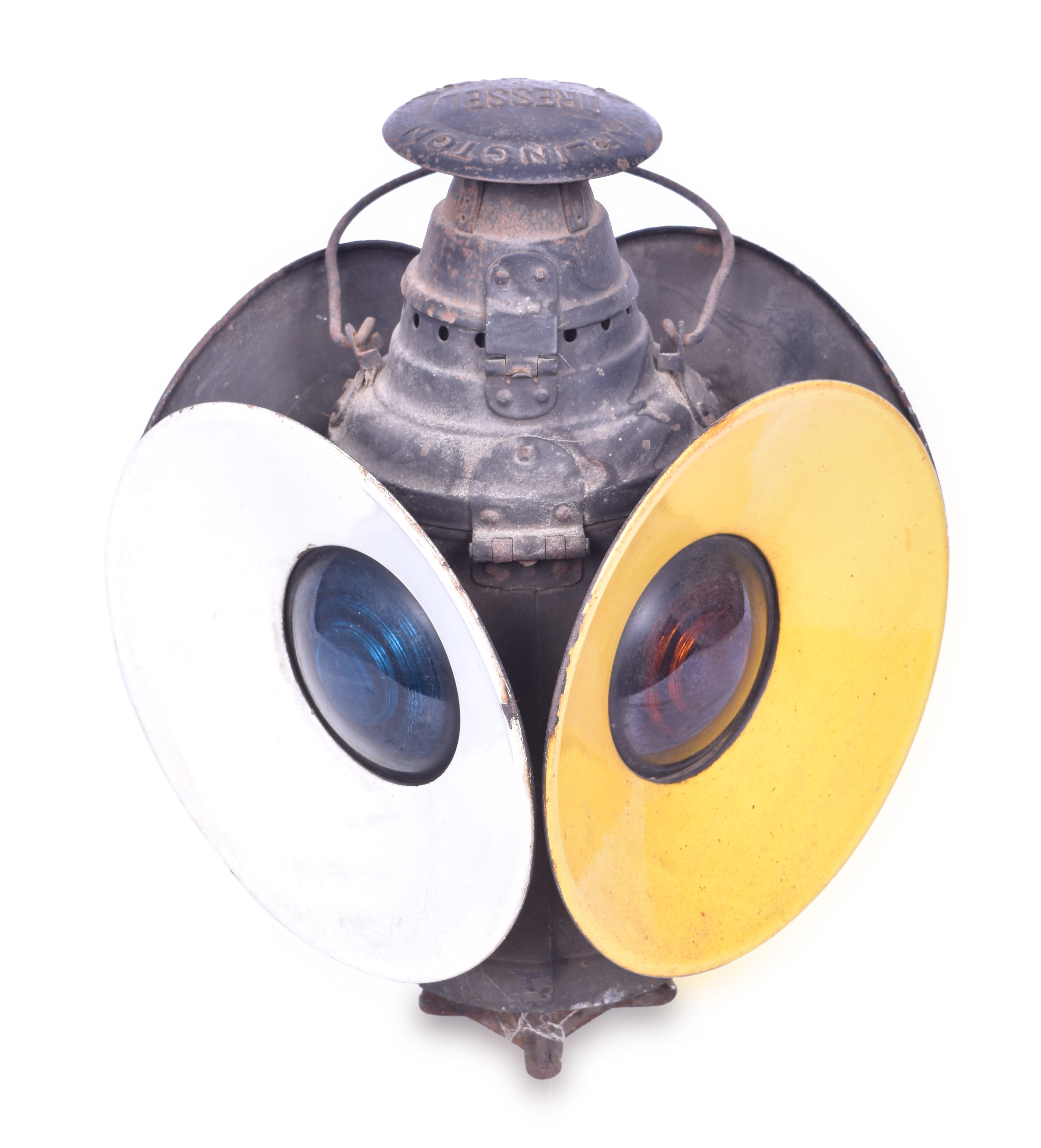 3539 - Dressel Railroad Switch Lantern W/ White And Yellow Day Targets thumbnail