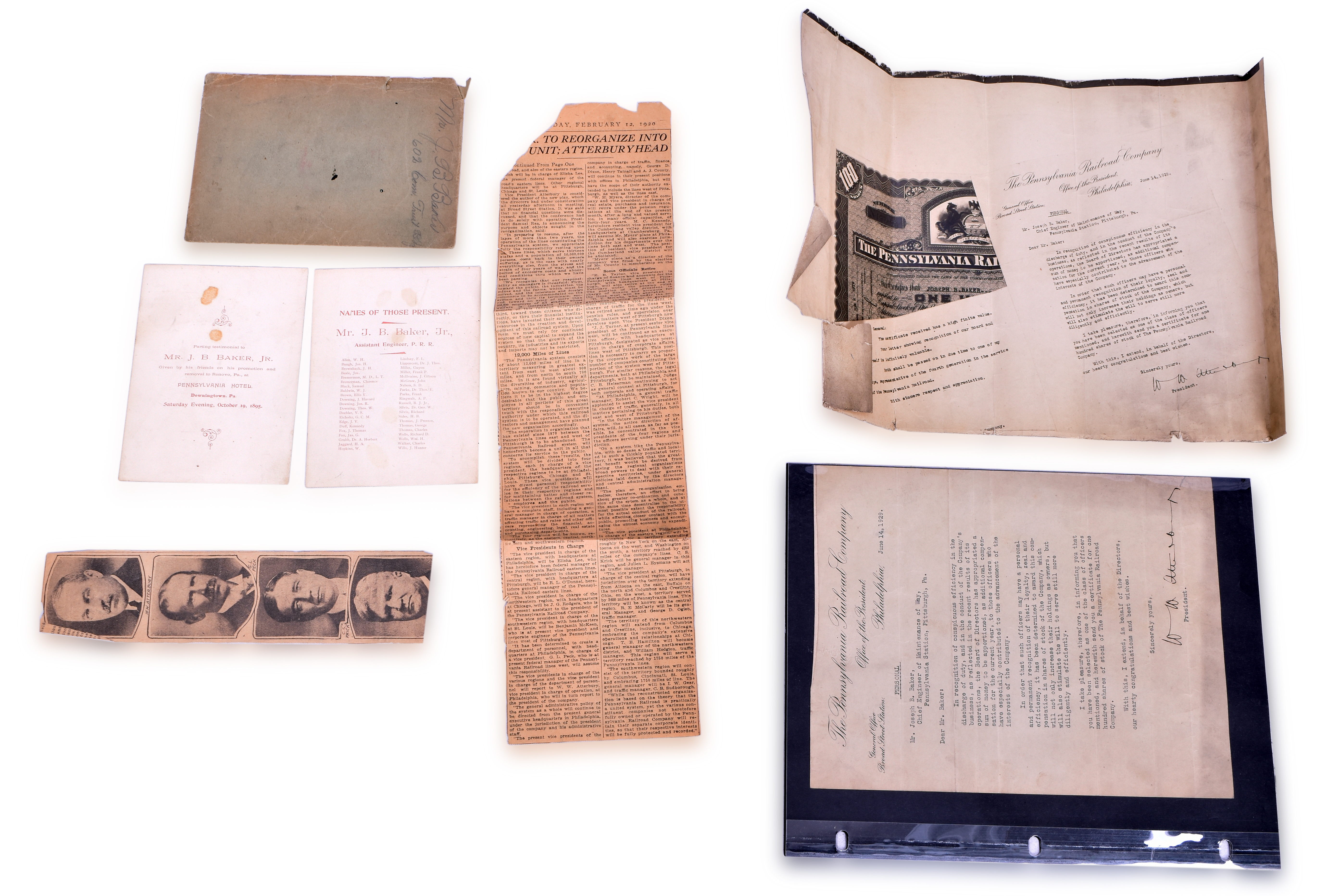 3541 - Pennsylvania Railroad President W.W. Atterbury Hand Signed Letter and More thumbnail