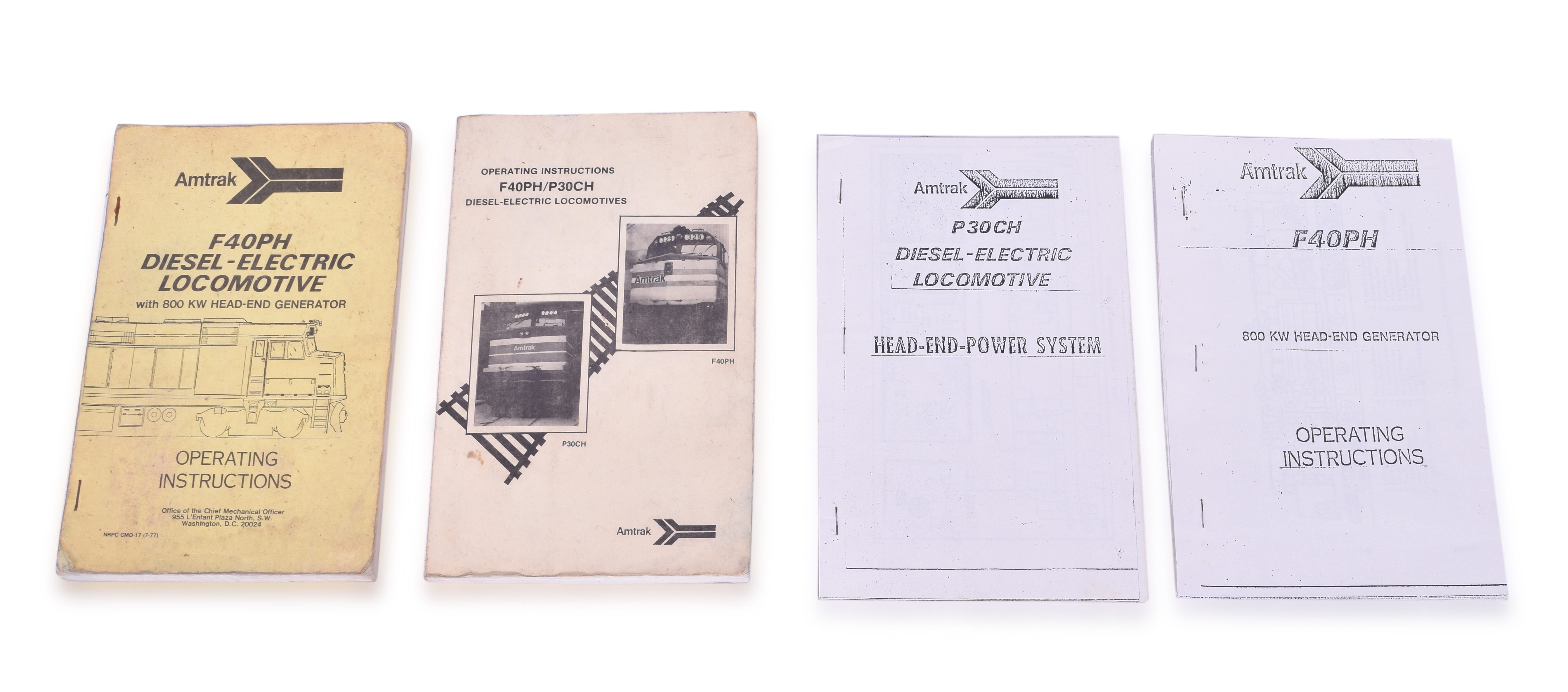 3563 - Amtrak F40PH and P30CH Diesel locomotive Operating Manuals thumbnail