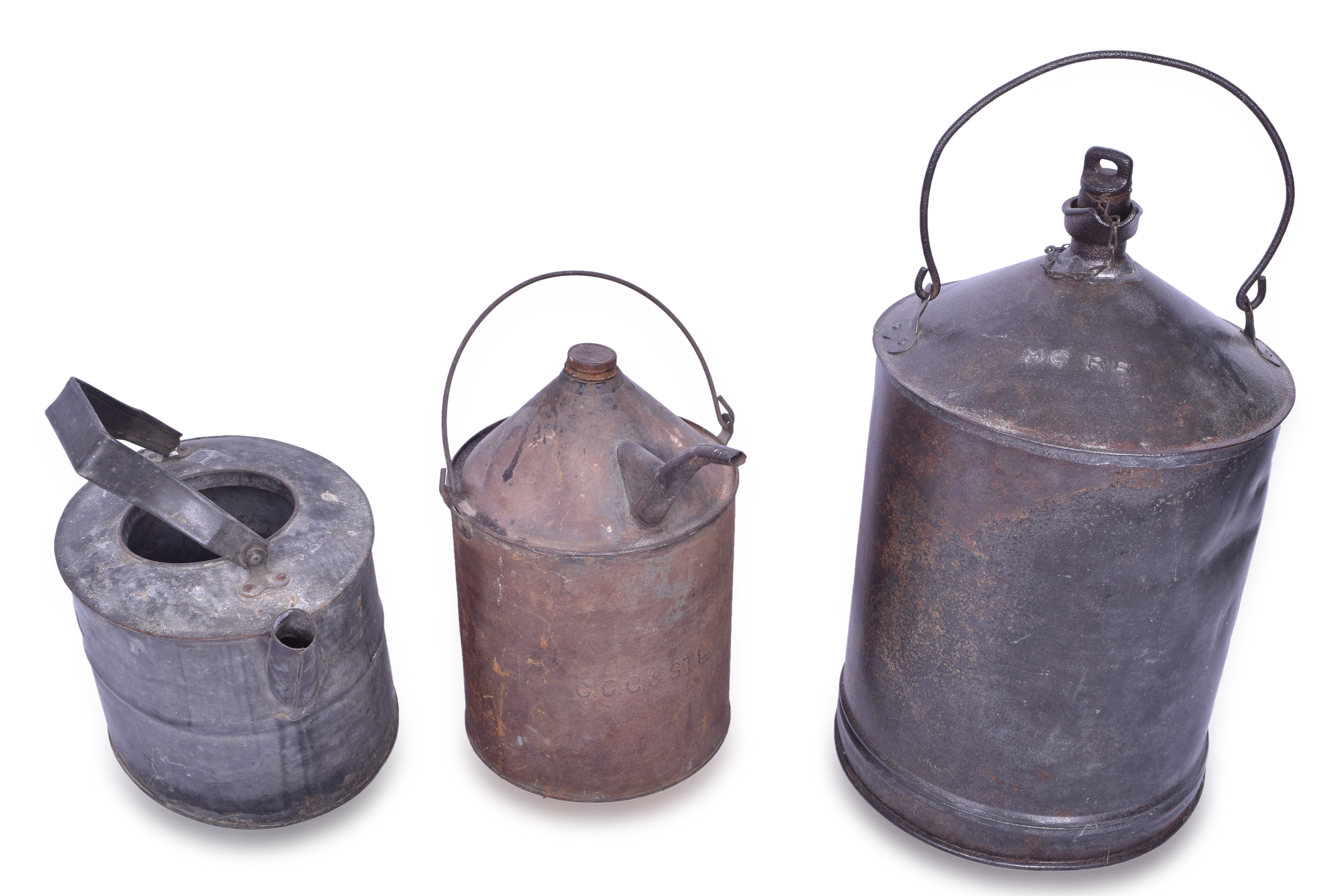 3568 - Three Pieces Railroad Tin Wear - Michigan Central and Big Four Railroad thumbnail