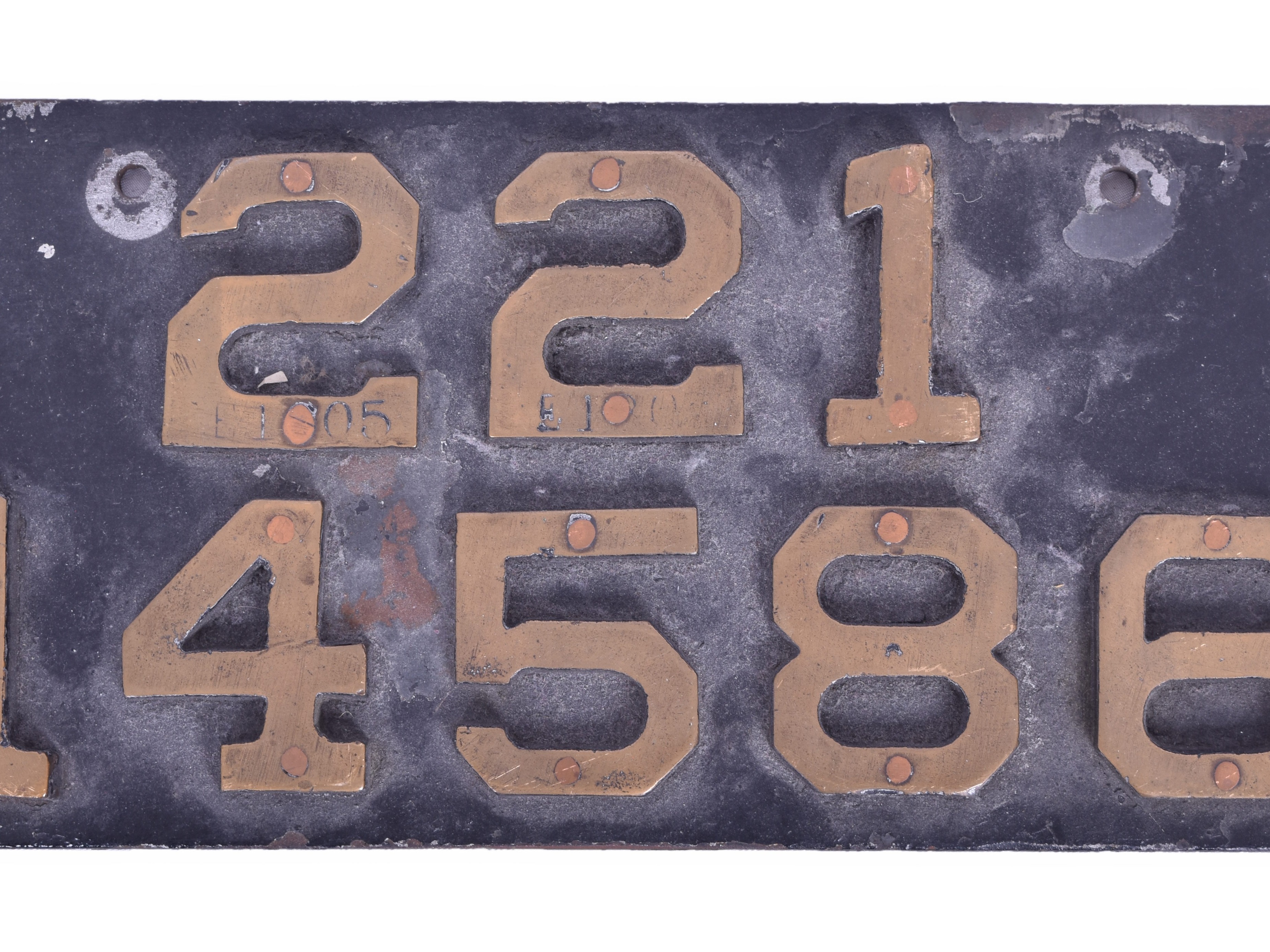 3422 - New York Central Railroad Crane Steel and Brass Number Plate thumbnail