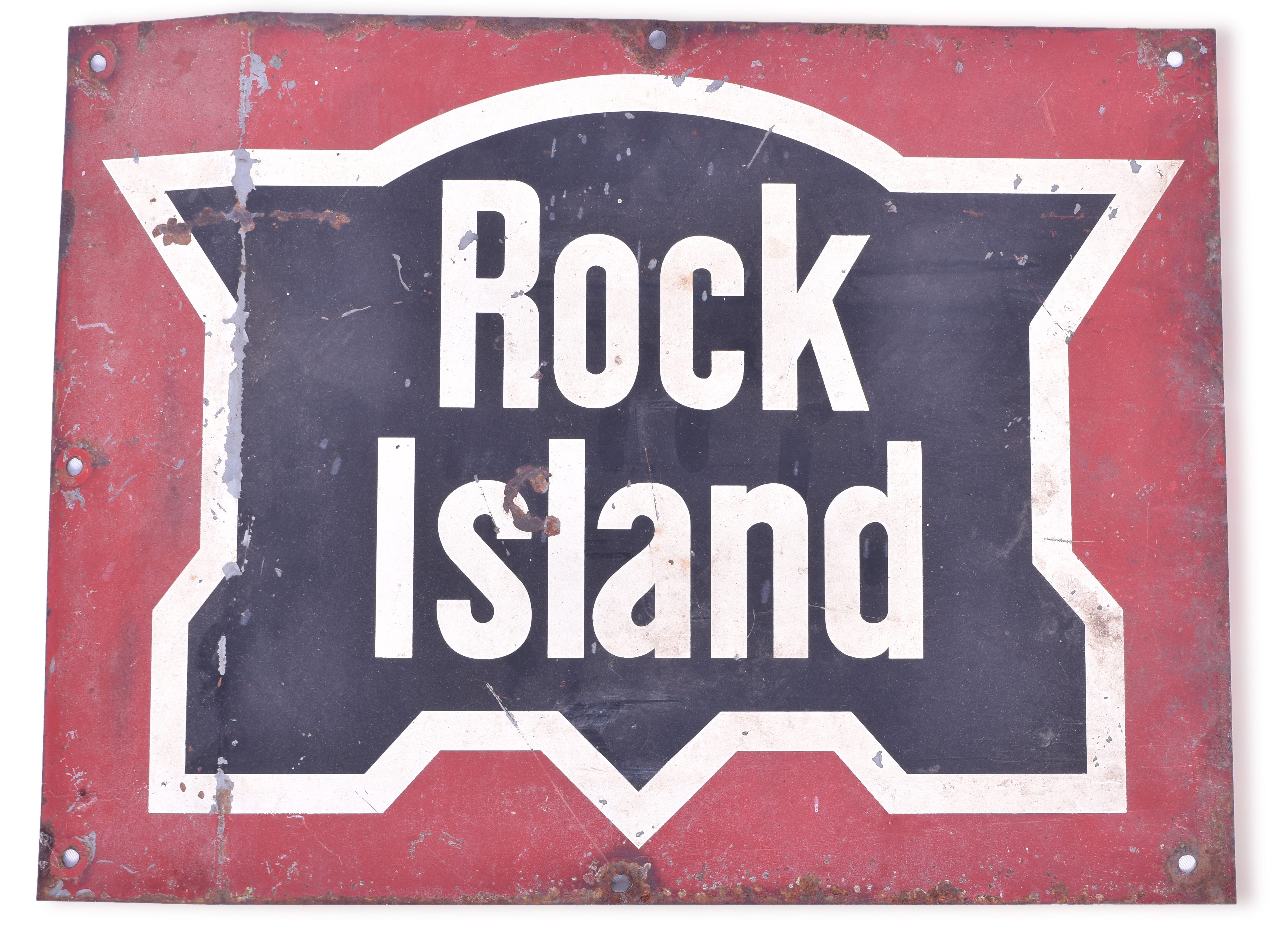 3424 - Rock Island Railroad Painted Steel Sign thumbnail