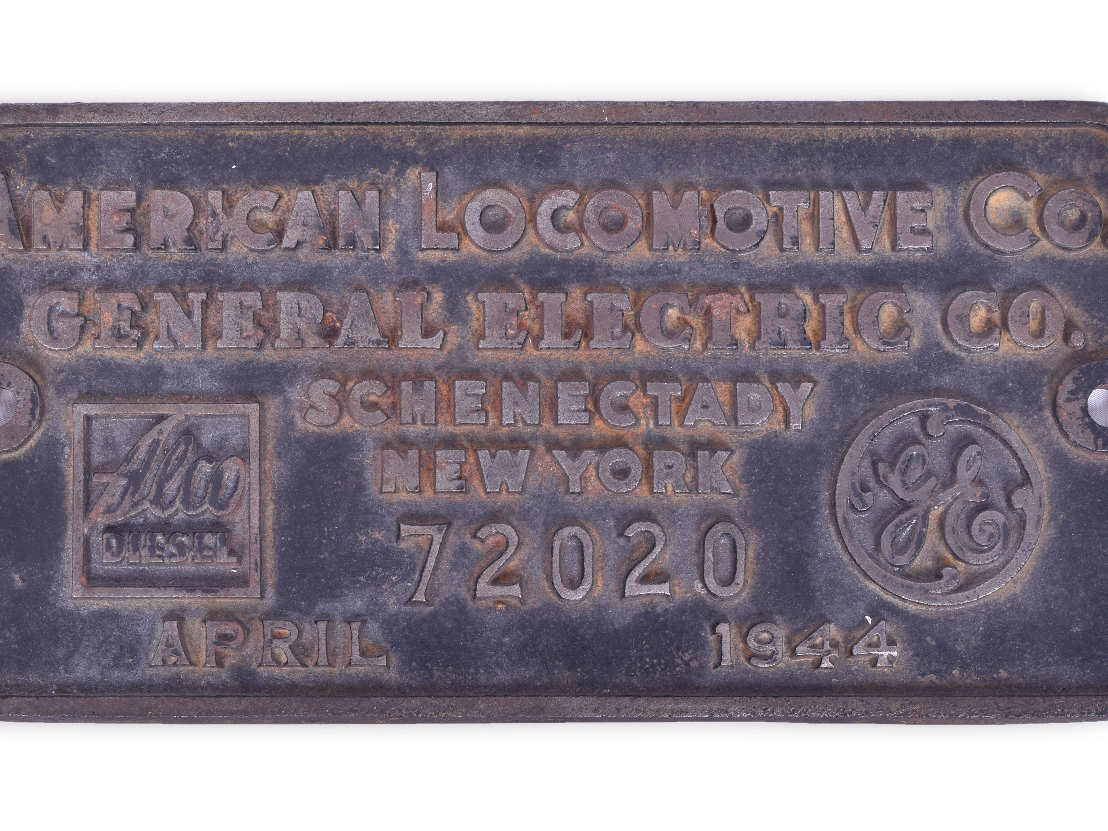 3430 - American Locomotive Works - Grand Trunk and Western S2 Switcher Builders Plate thumbnail