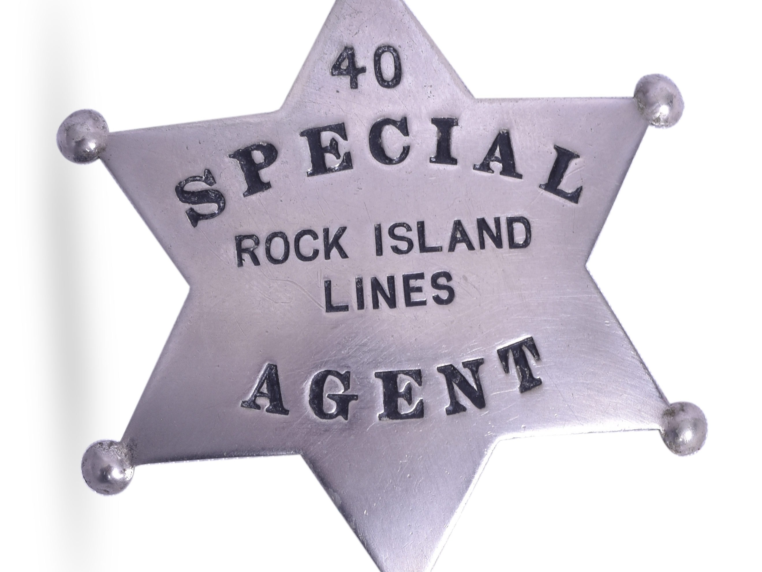 3432 - Rock Island Lines Railroad Police Special Agent Badge #40 thumbnail